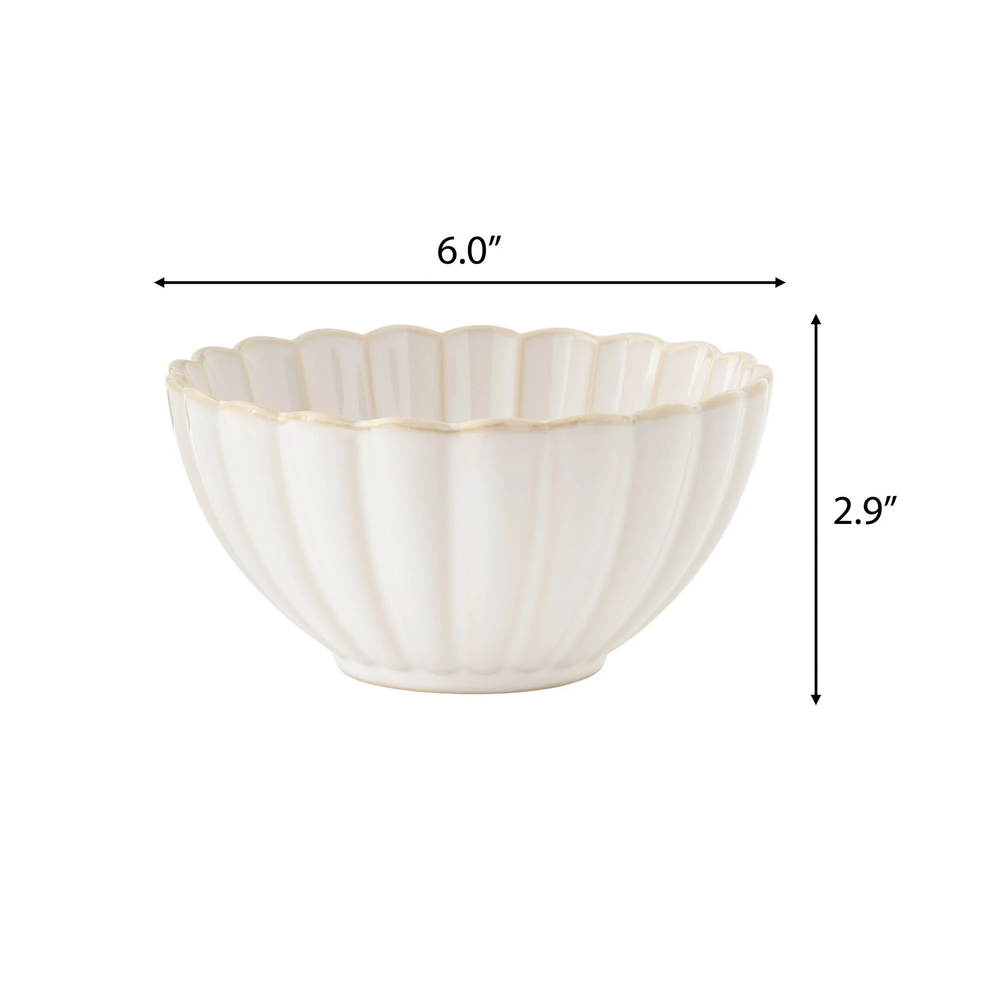 The Pioneer Woman Colette Stoneware Cereal Bowl, Cream - Image 6