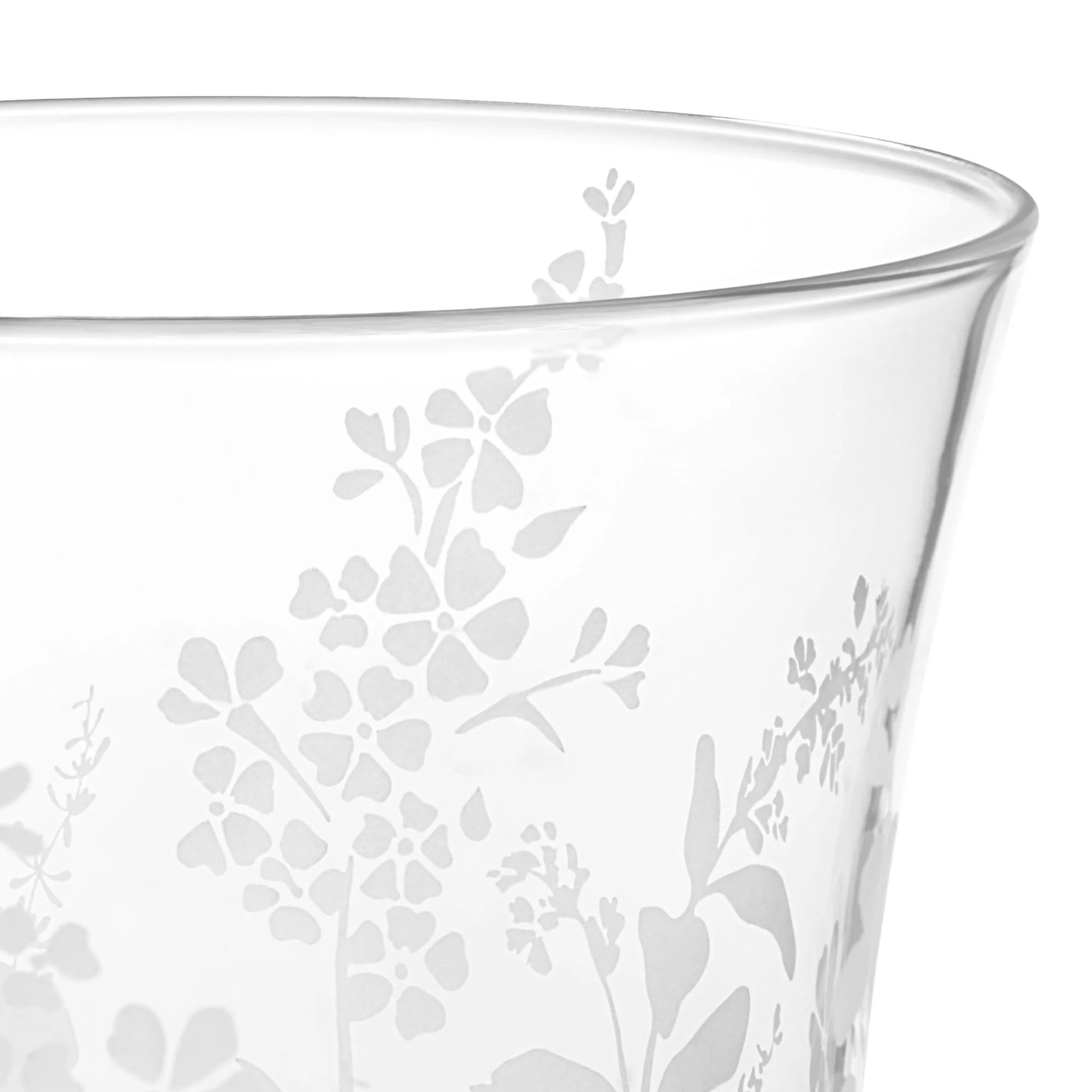 The Pioneer Woman Daisy Glass 12-Ounce Tumbler, Clear, Set of 4 - Image 4