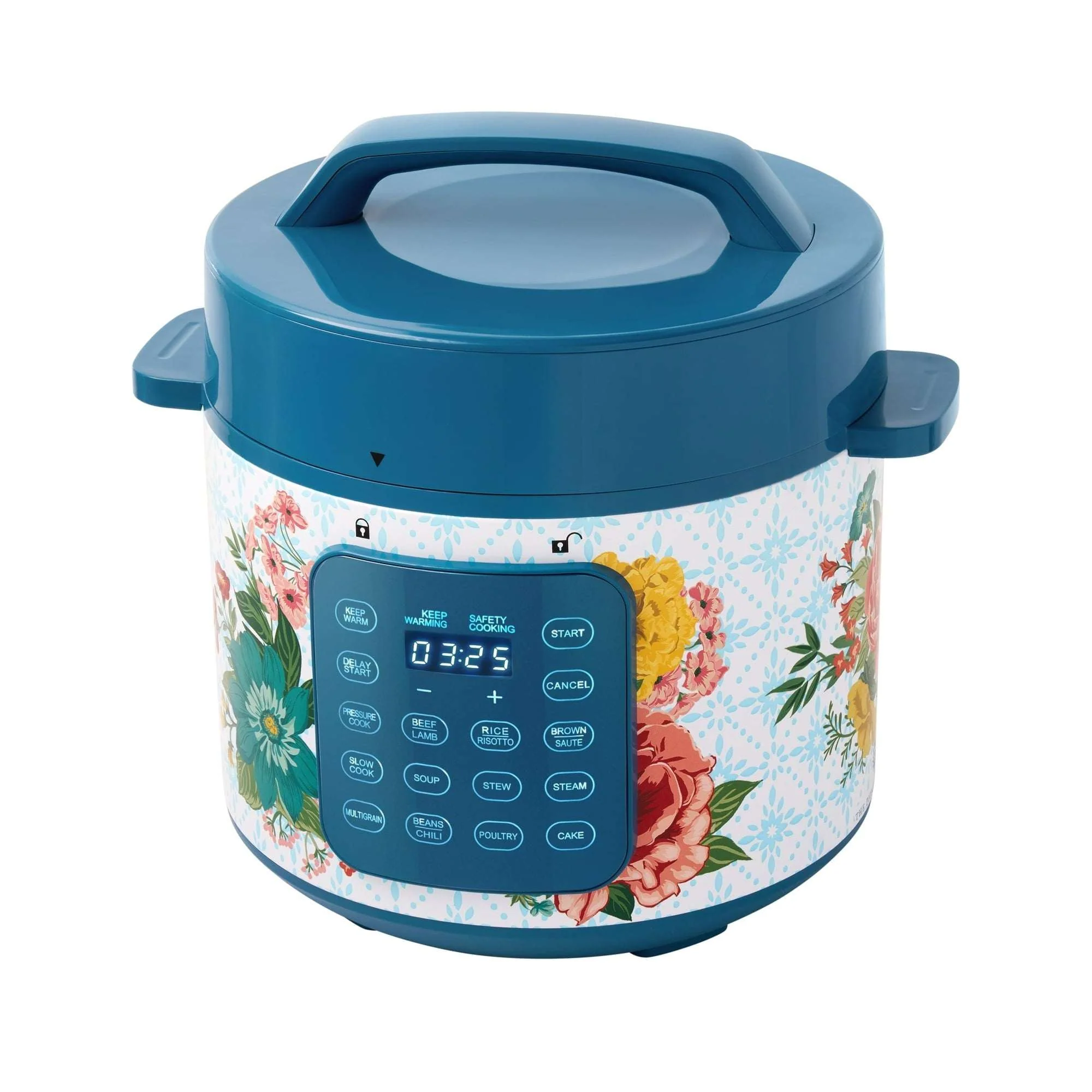 The Pioneer Woman Fancy Flourish 6-Quart Pressure Cooker with Touch Control Display