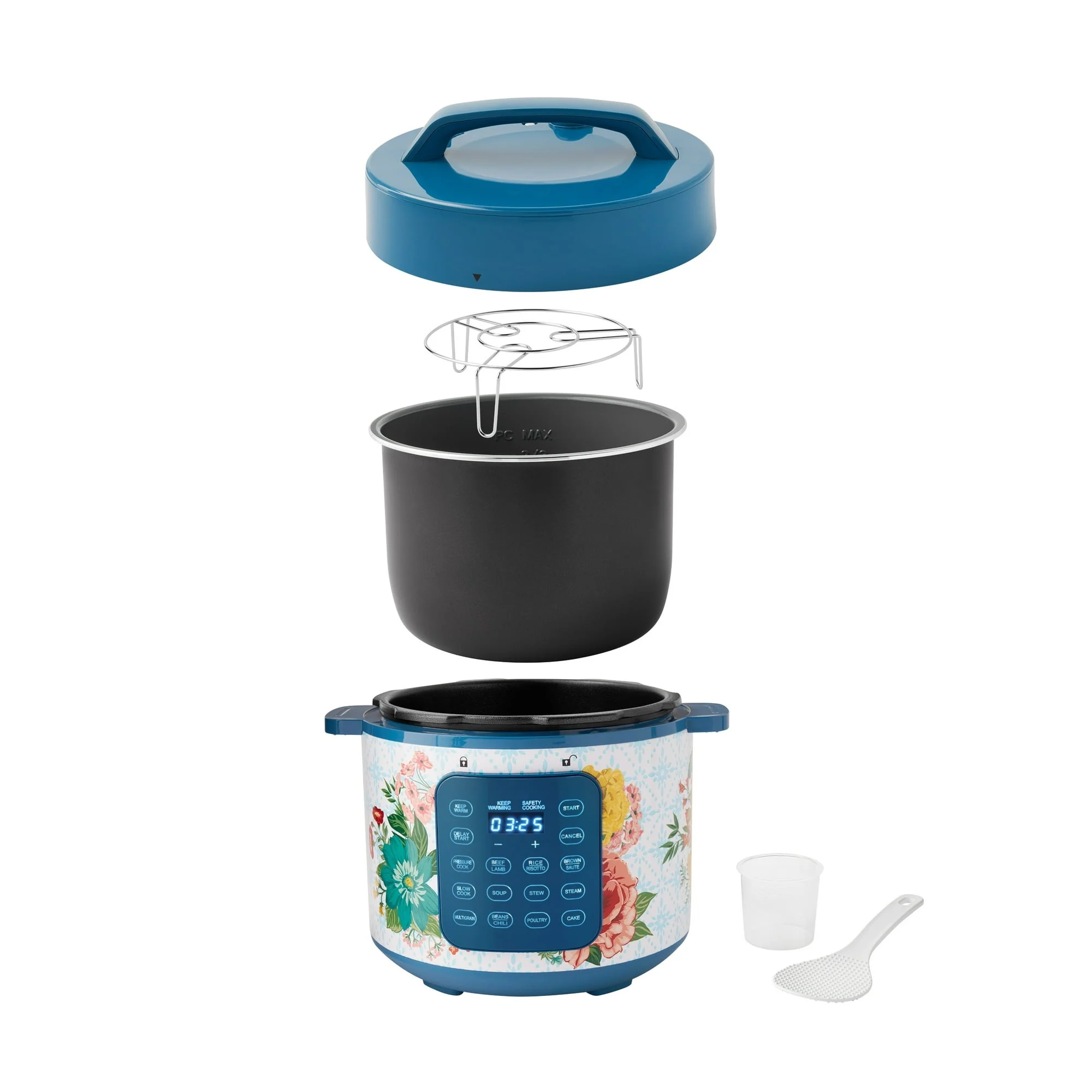 The Pioneer Woman Fancy Flourish 6-Quart Pressure Cooker with Touch Control Display - Image 3