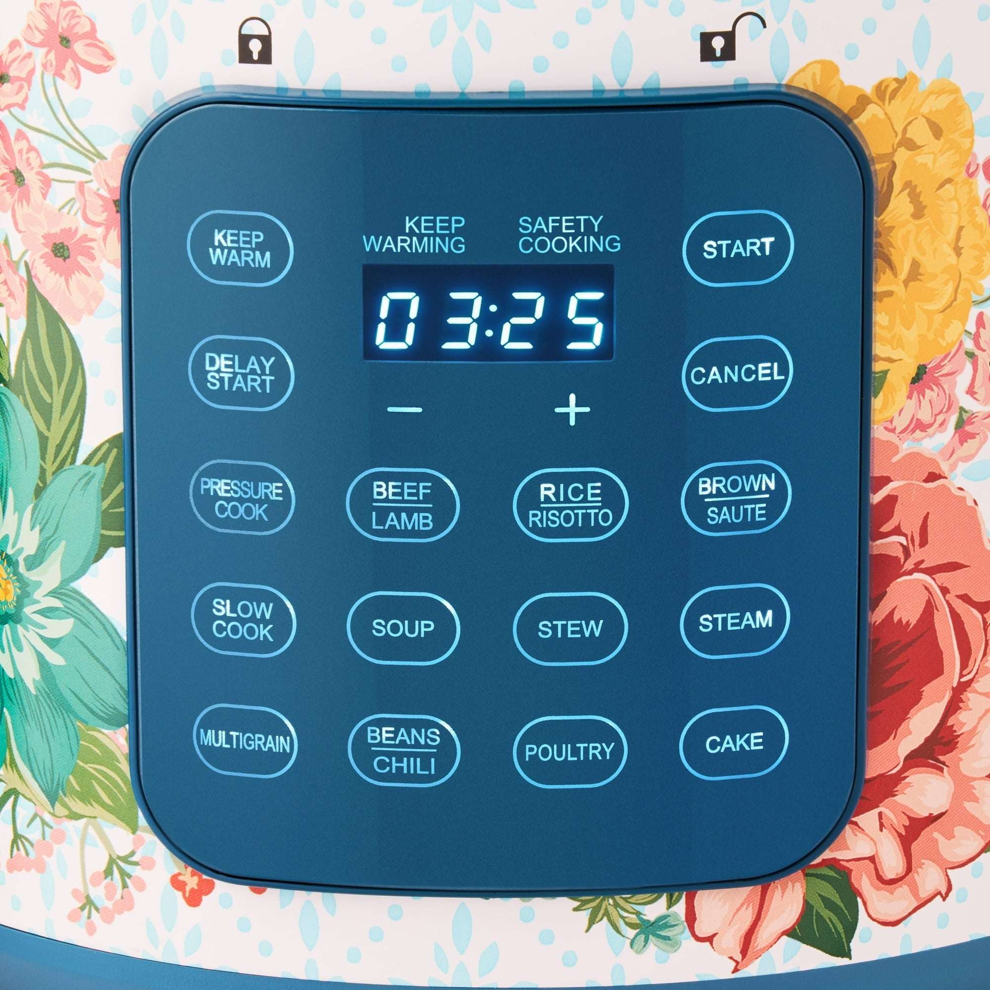 The Pioneer Woman Fancy Flourish 6-Quart Pressure Cooker with Touch Control Display - Image 4