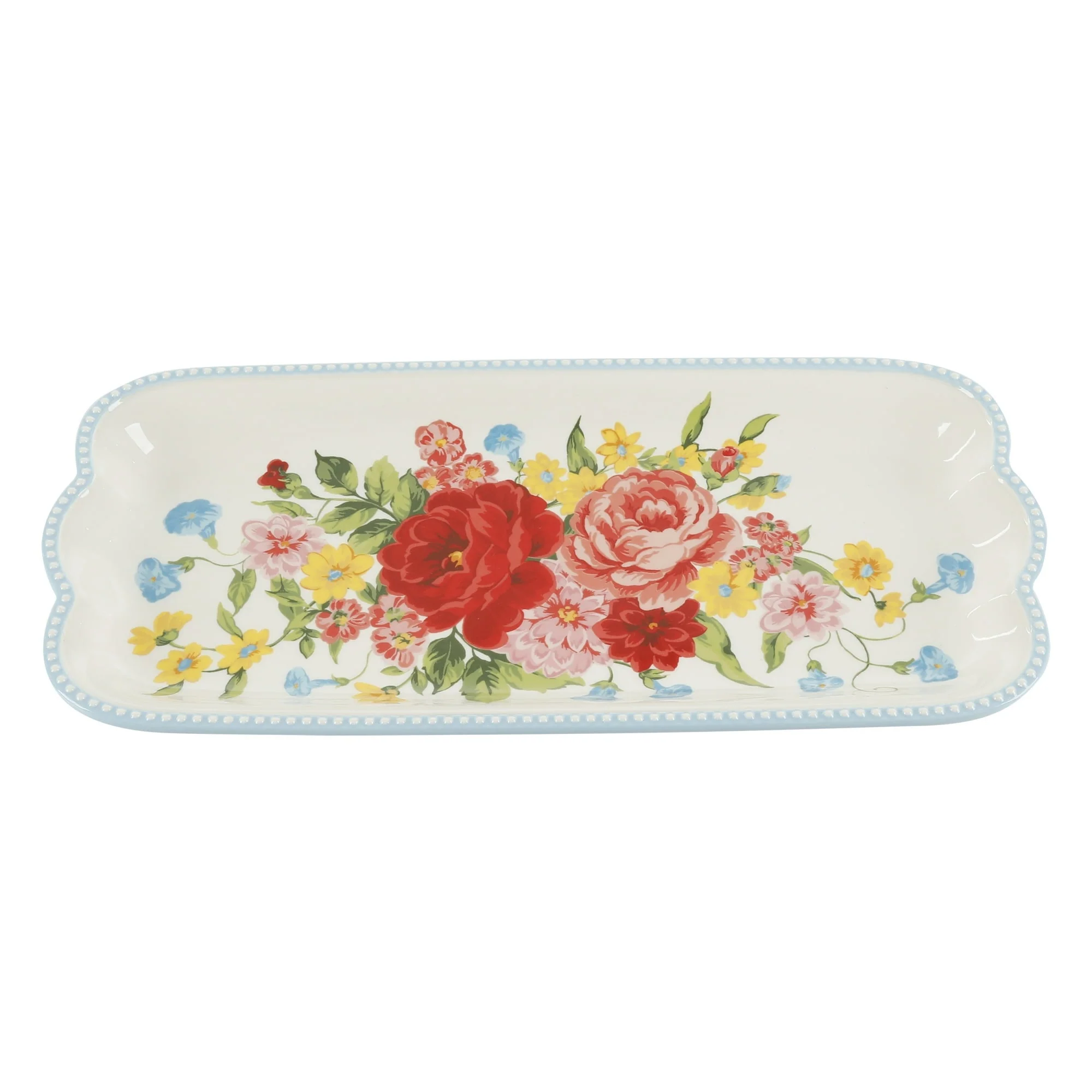 The Pioneer Woman Floral Medley 3-Piece Ceramic Serving Platter Set - Image 5