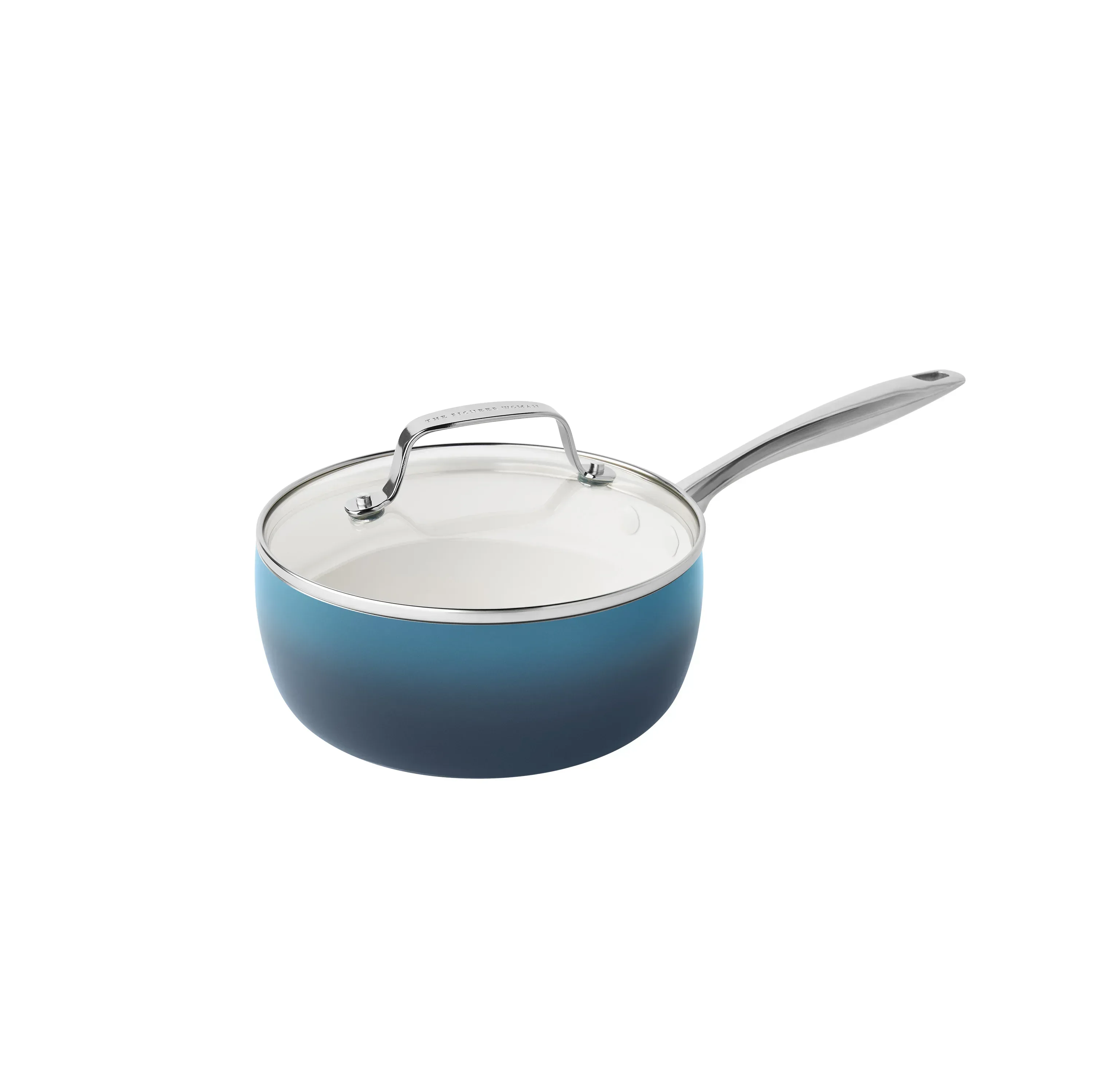 The Pioneer Woman Harlow 15-Piece Cookware Set, Ceramic Non-Stick Pots and Pans Set, Denim Blue - Image 9