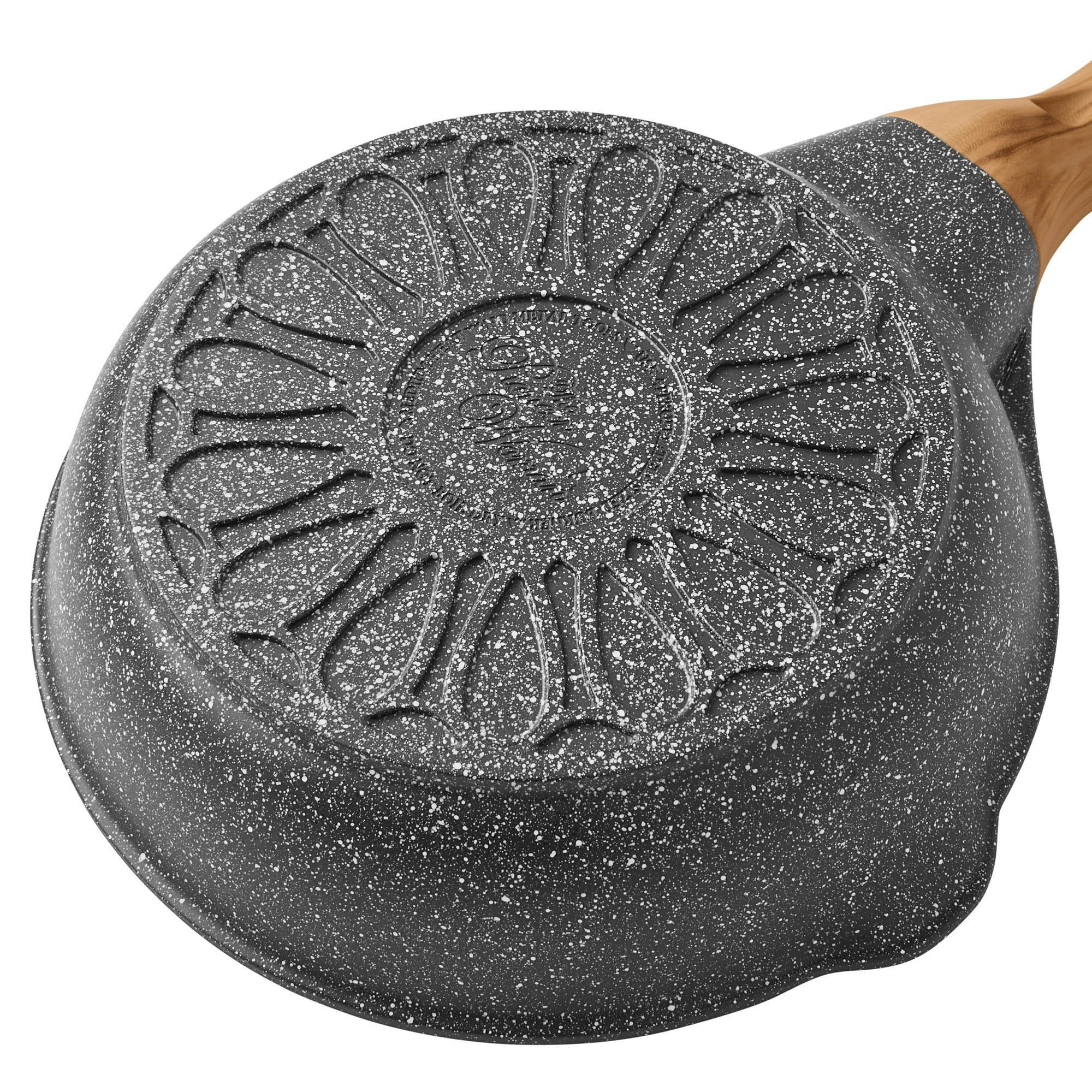 The Pioneer Woman Prairie Signature Cast Aluminum 8-Inch Fry Pan, Charcoal Speckle - Image 5