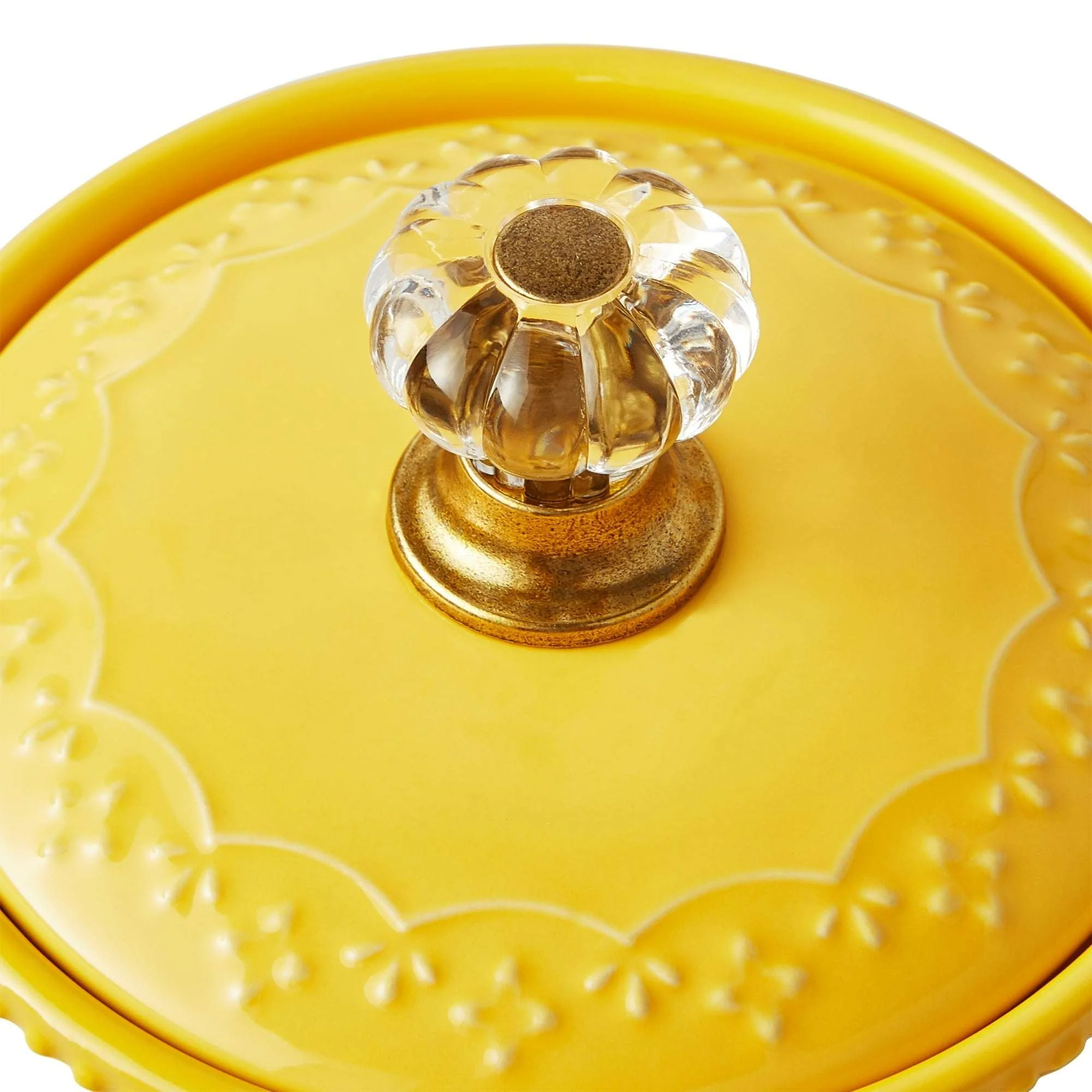 The Pioneer Woman Sweet Romance Ceramic Garlic Keeper with Lid - Image 3