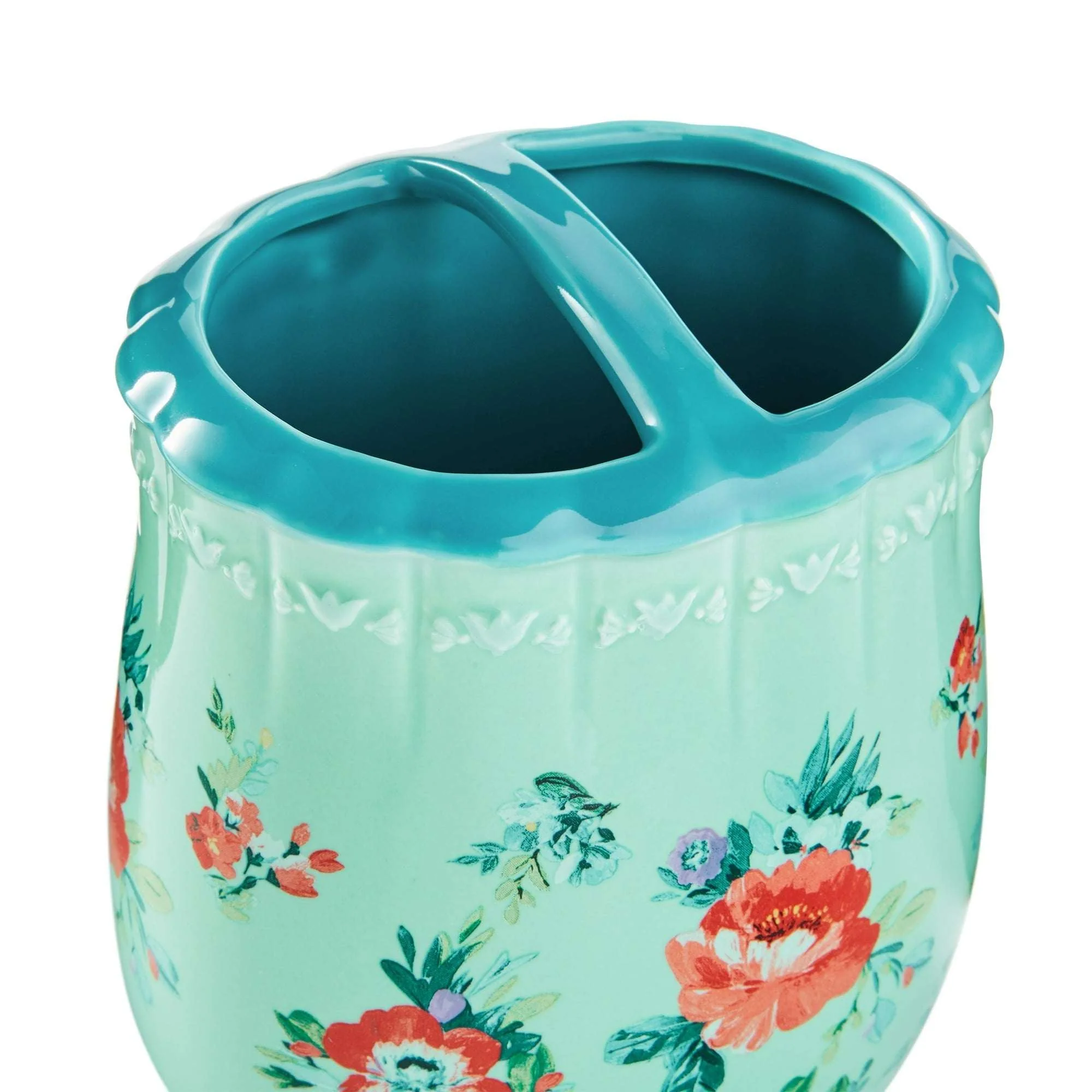 The Pioneer Woman Sweet Romance Stoneware 2 Piece Bath Accessories Set, Multi- Color - Image 4