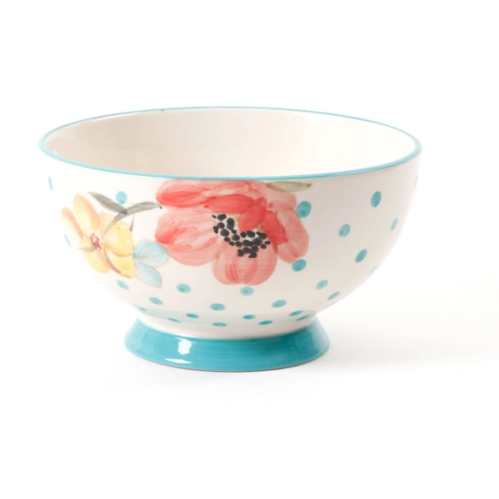 The Pioneer Woman Vintage Bloom 12-Piece Dinnerware Set, Turquoise - Image 3