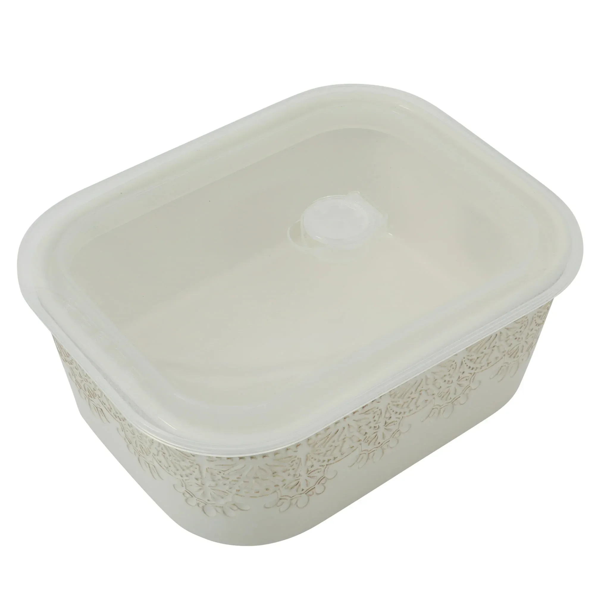 The Pioneer Woman Vintage Lace 6-Piece Nesting Casserole Baking Dish Bakeware Set with Lids, Linen - Image 7