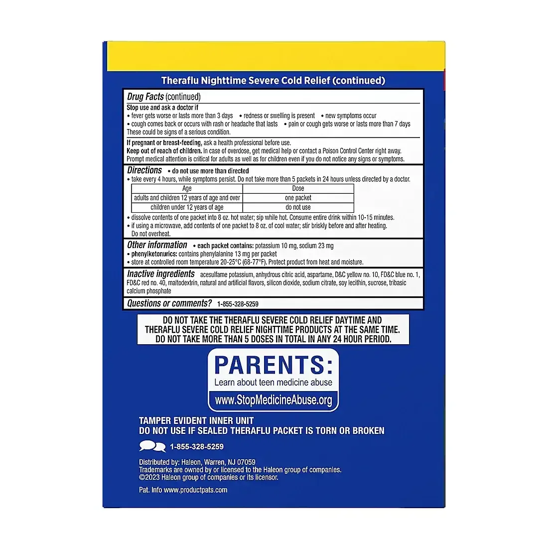 Theraflu Multi-Symptom Severe Cold & Nighttime Cold & Cough Powder, 24ct (18 Day + 6 Night) - Image 4