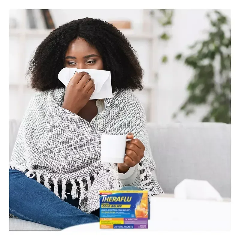 Theraflu Multi-Symptom Severe Cold & Nighttime Cold & Cough Powder, 24ct (18 Day + 6 Night) - Image 6