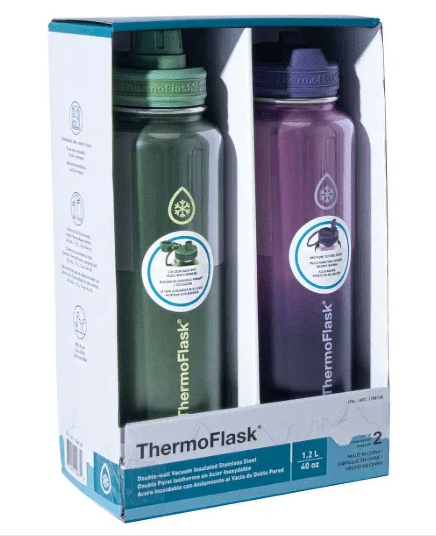 ThermoFlask 40oz. Insulated Stainless Steel, 2-pack - Image 2