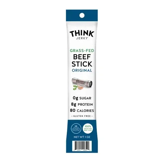 Think Jerky Grass Fed Beef Sticks, Original, 1 oz, 20-count - Image 2