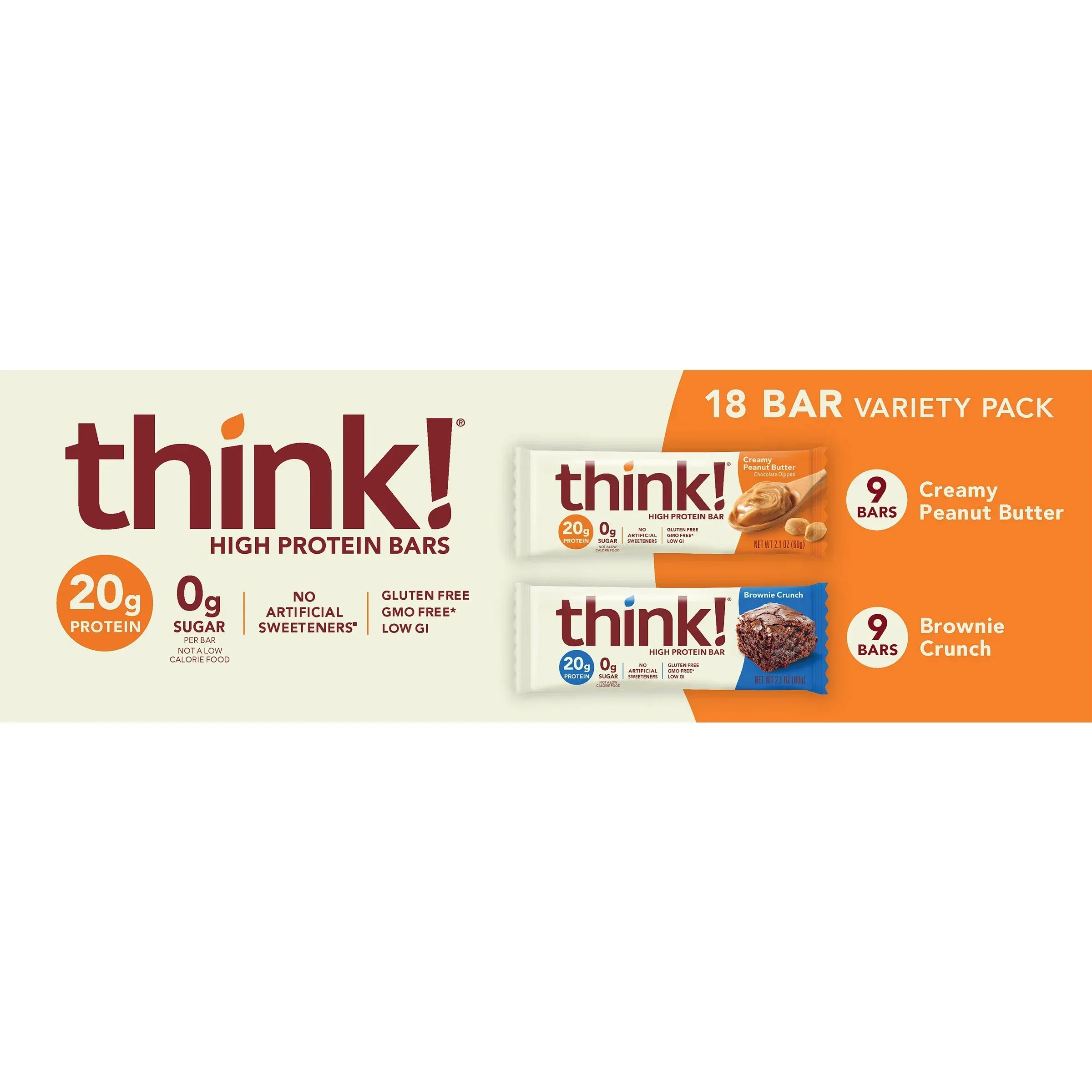 Think Thin High Protein Bar, Variety Pack, 2.1 oz, 18-count - Image 7