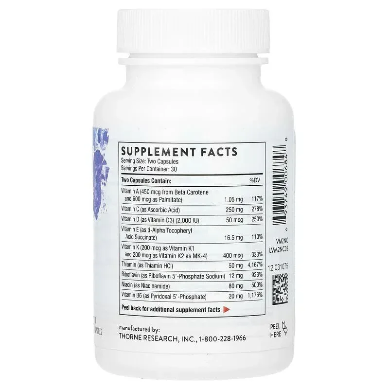 Thorne, Basic Nutrients 2/Day, 60 Capsules - Image 5