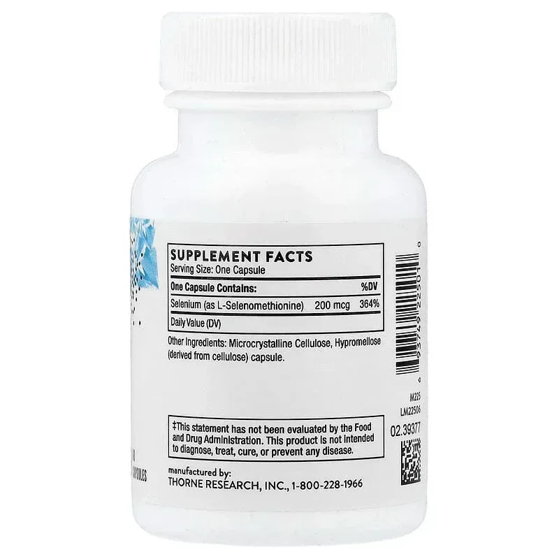 Thorne, Selenium, 200 mcg, 60 Capsules - Image 2