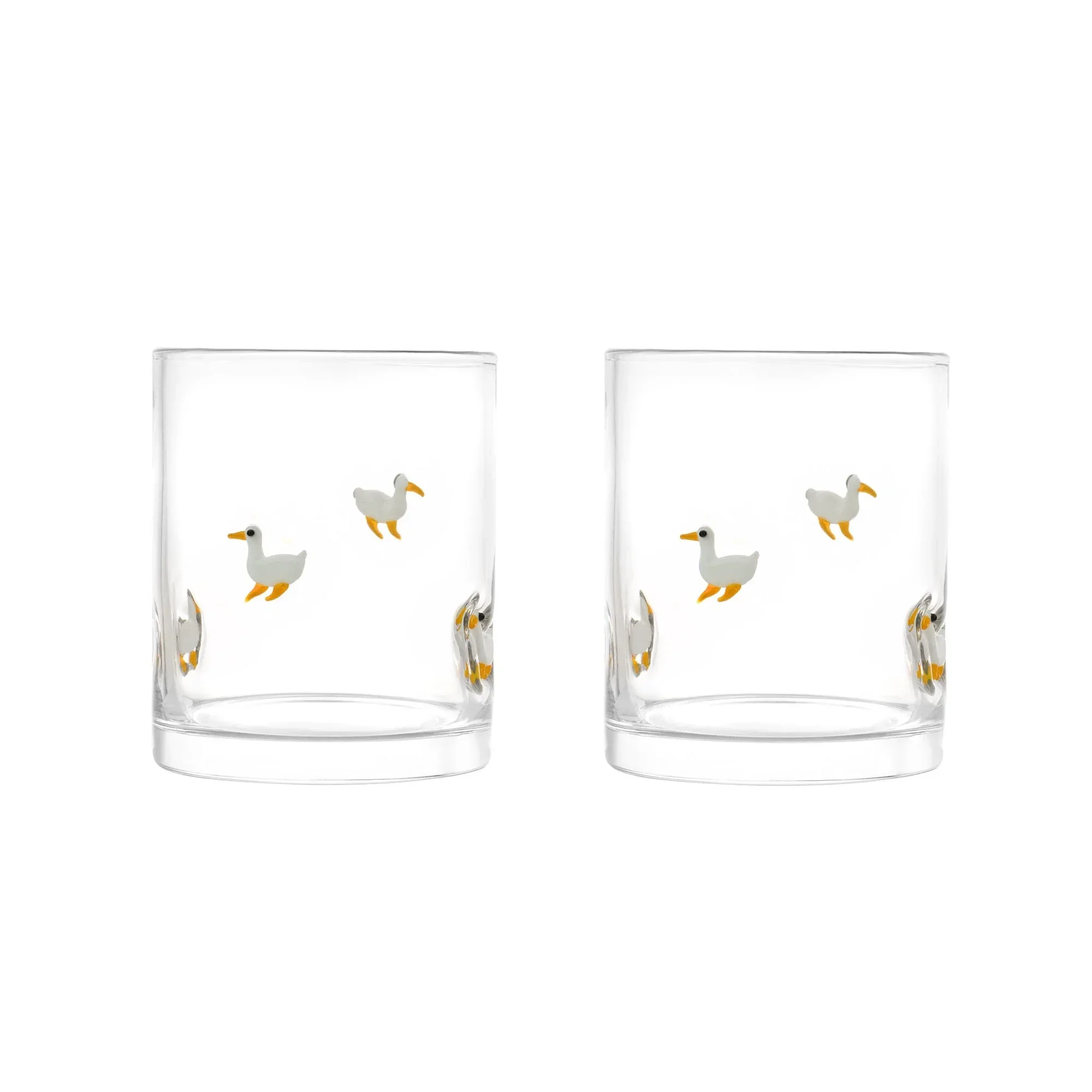 Thyme & Table 12 fl oz Easter Goose Charm Drinking Glasses, Set of 2