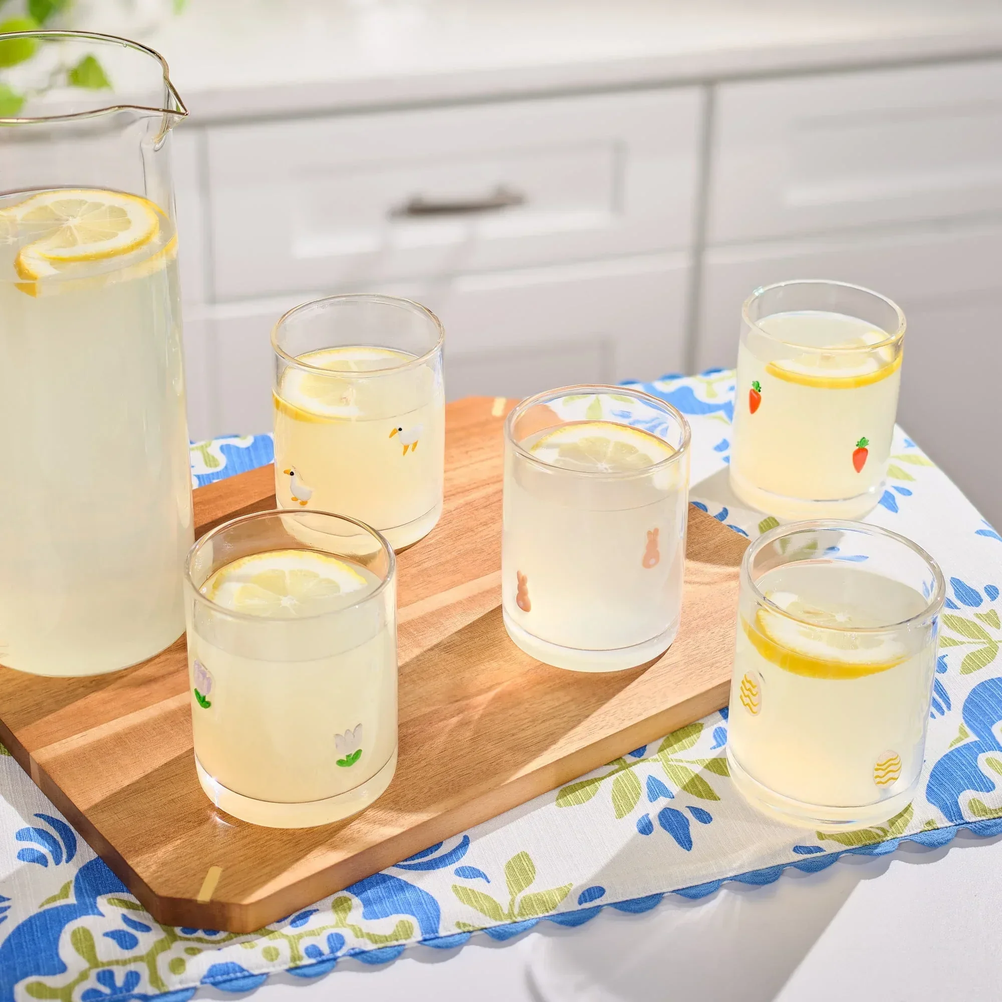 Thyme & Table 12 fl oz Easter Goose Charm Drinking Glasses, Set of 2 - Image 3