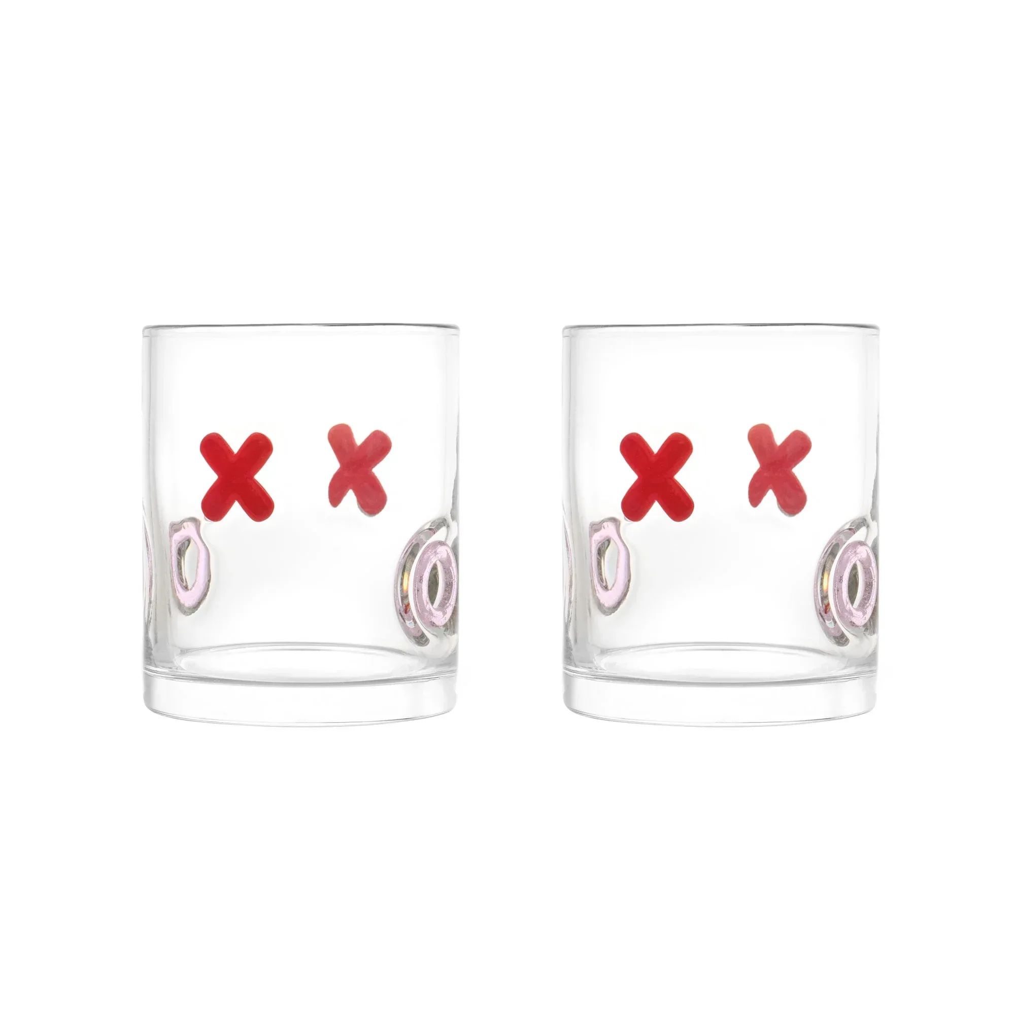 Thyme & Table 12 fl oz Red Hearts Charm Drinking Glasses, Set of 2 - Image 5