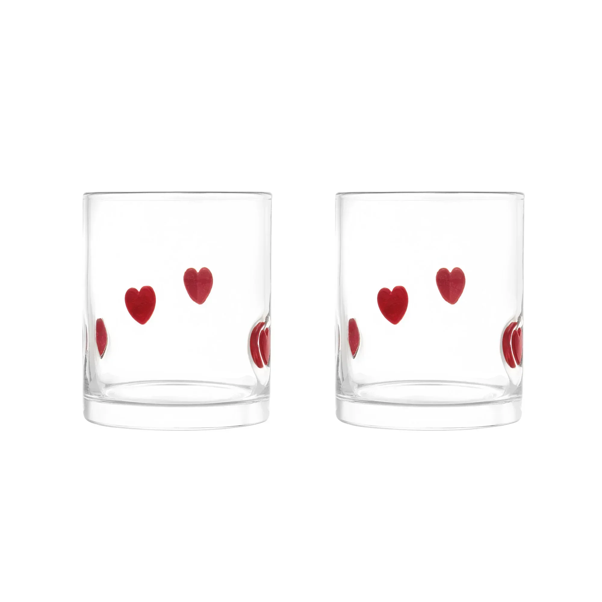 Thyme & Table 12 fl oz Valentine's Day Pink Bows Charm Drinking Glasses, Set of 2 - Image 7