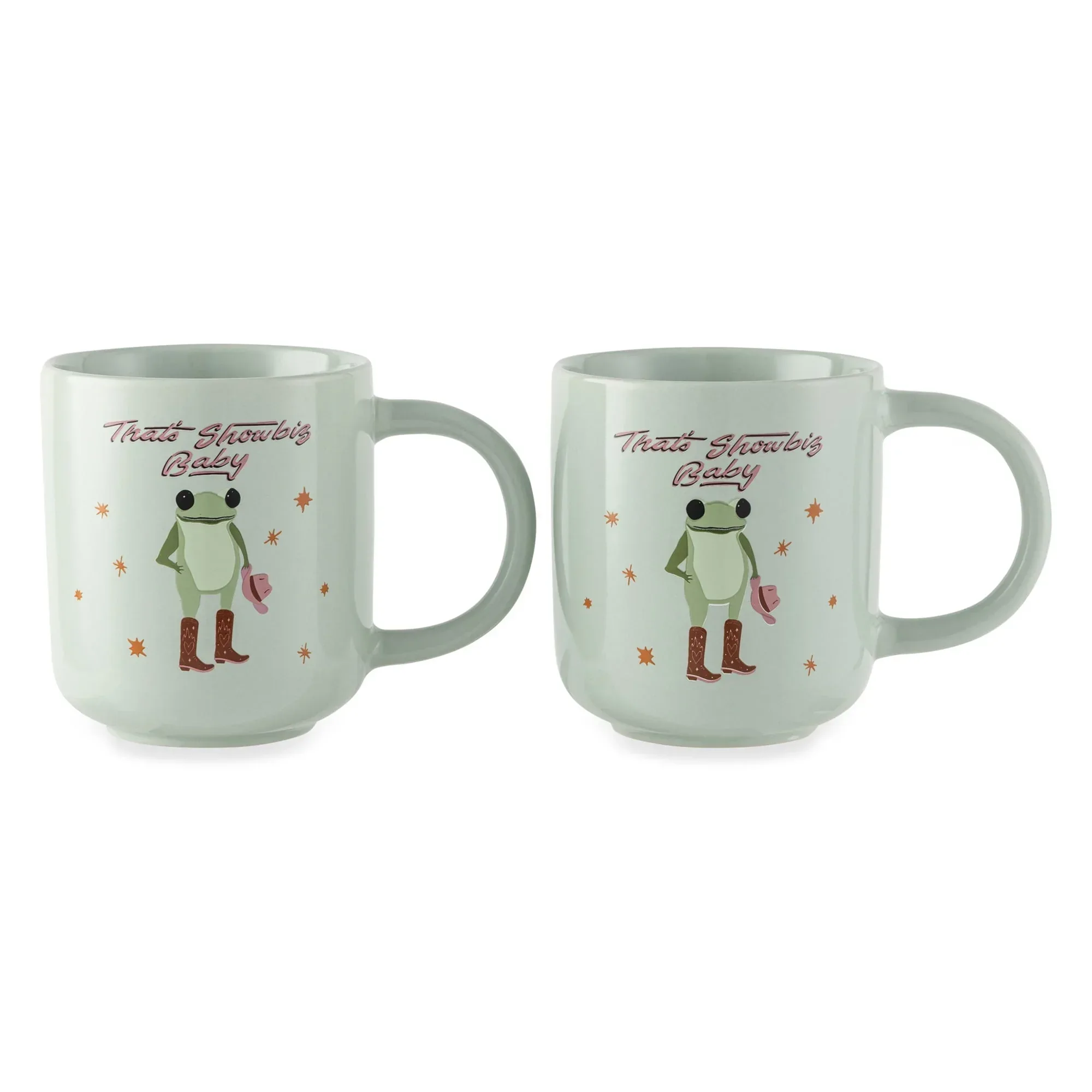 Thyme & Table 2 Pack That's Showbiz Baby Frog in Boots Mugs 16.2 fl oz, Stoneware - Image 2