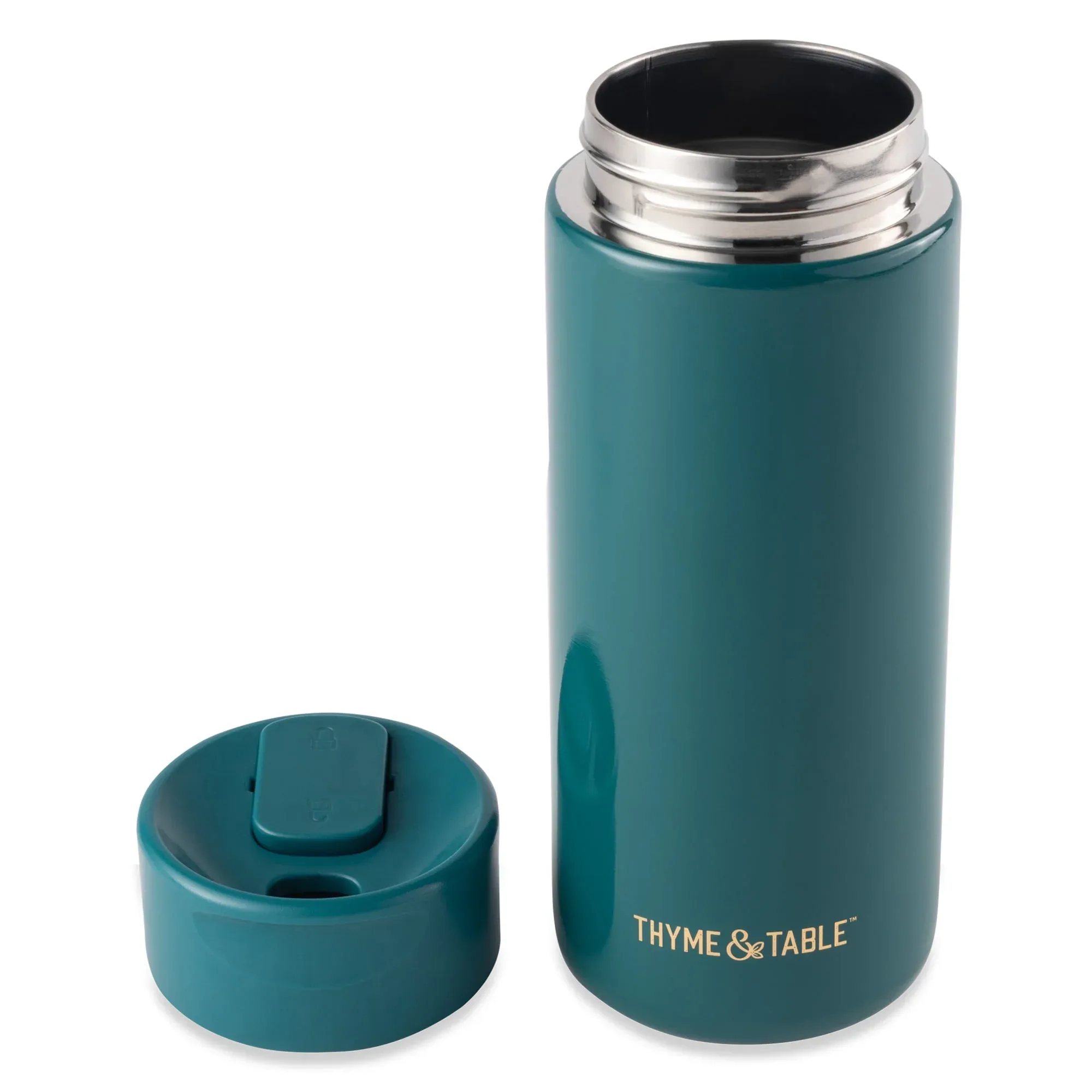 Thyme & Table 22 fl oz Stainless Steel Coffee Tumbler, Teal - Image 2