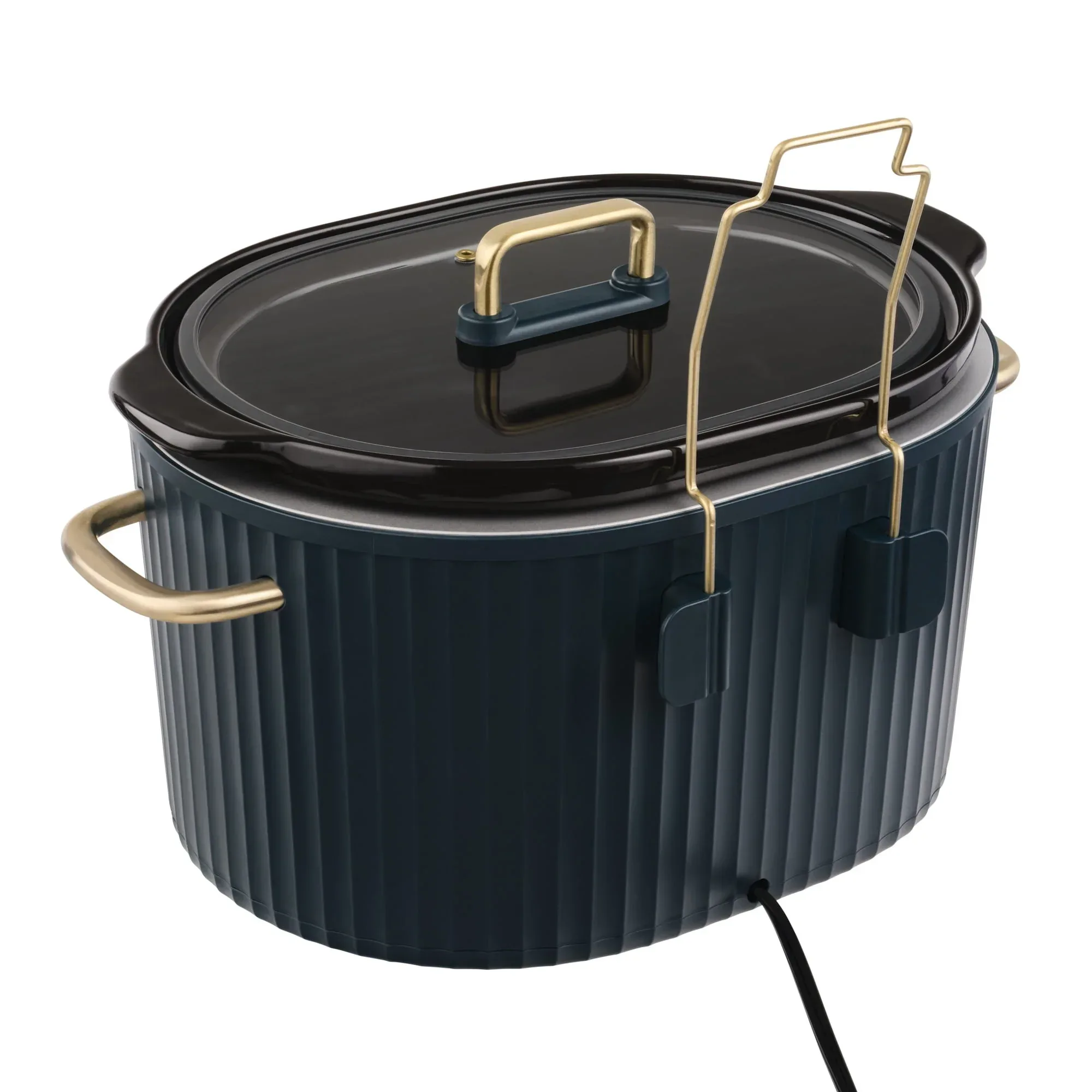 Thyme & Table 6QT Programmable Slow Cooker, Atlantic Blue - Image 7