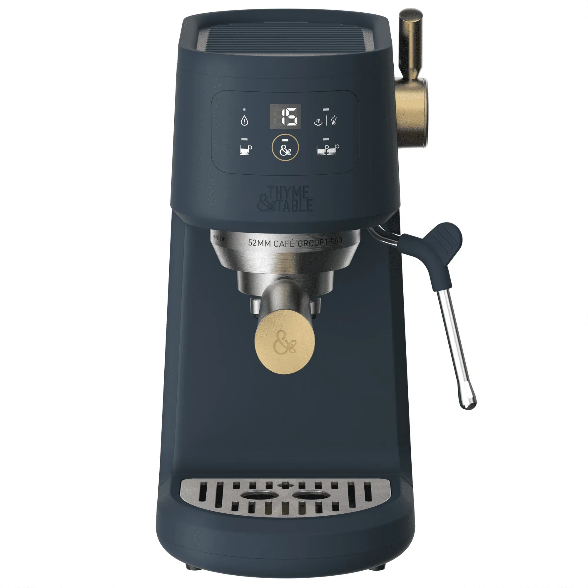 Thyme & Table Barista Mini Espresso Machine with 15-Bar Pressure and Steam Wand, Sand White - Image 10
