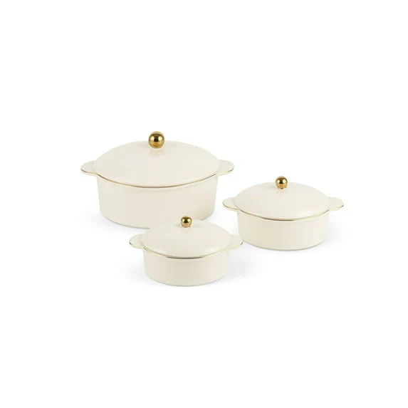 Thyme & Table Ceramic 64oz Casserole Dish – Cream - Image 5