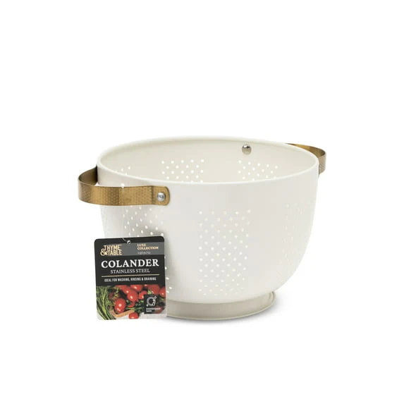 Thyme & Table Cream and Gold Colander - Image 6