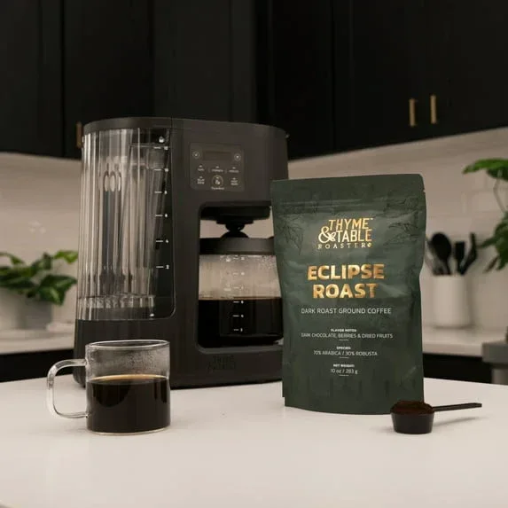Thyme & Table Ground Coffee, Dark Roast, Eclipse Blend - Image 2