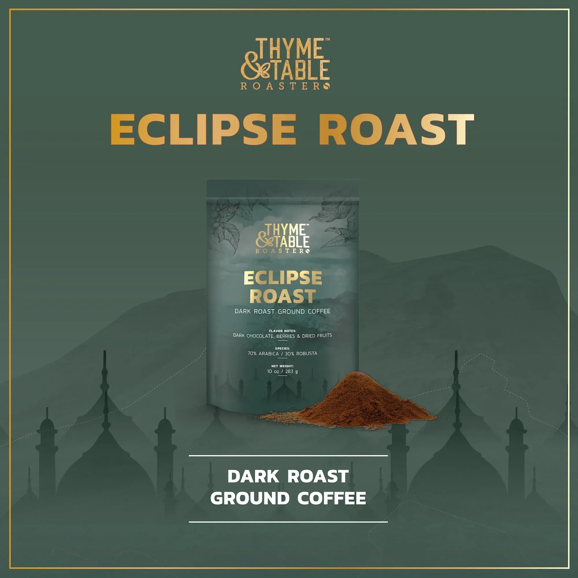 Thyme & Table Ground Coffee, Dark Roast, Eclipse Blend - Image 5