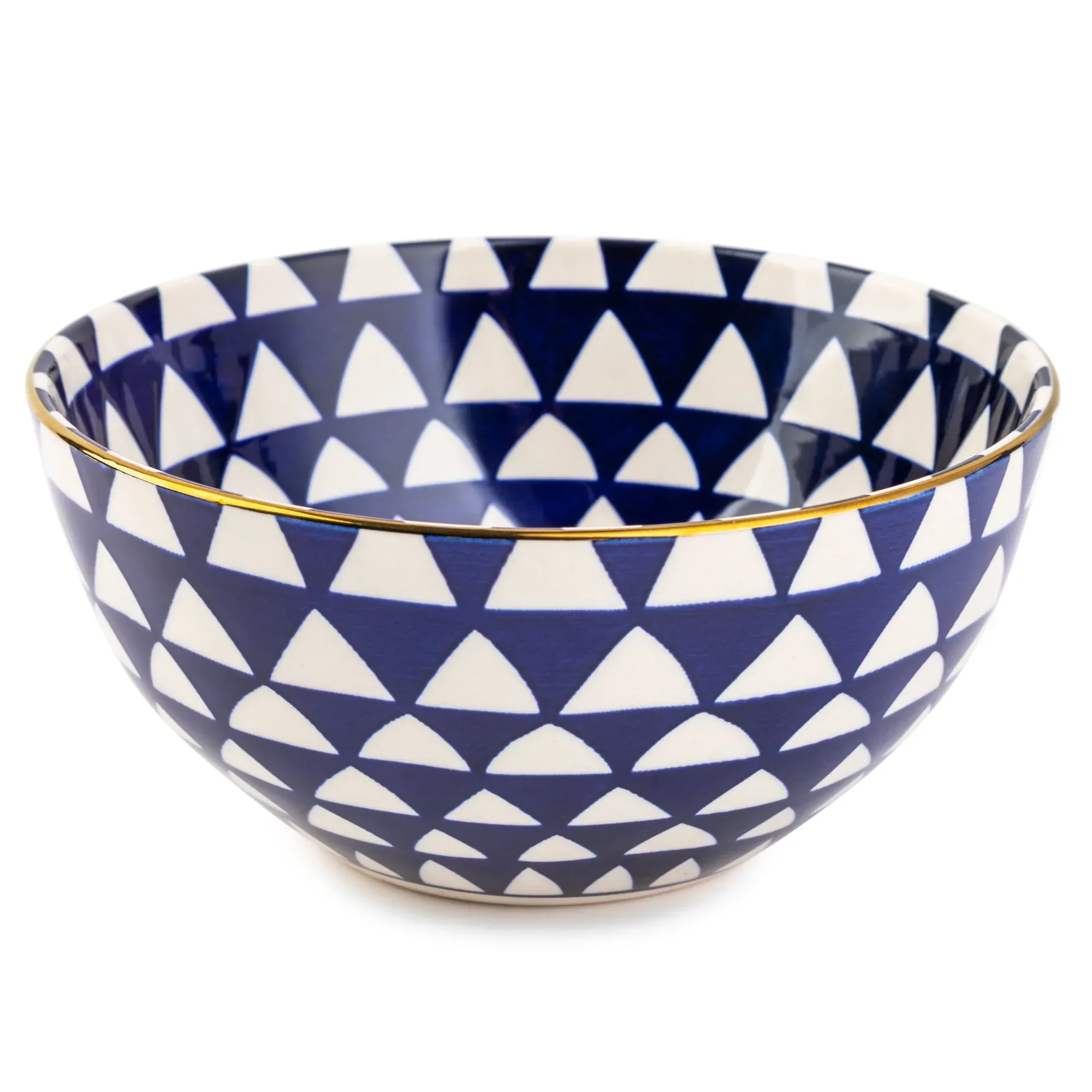 Thyme & Table Medallion 12-Piece Ceramic Dinnerware Set Blue - Image 2