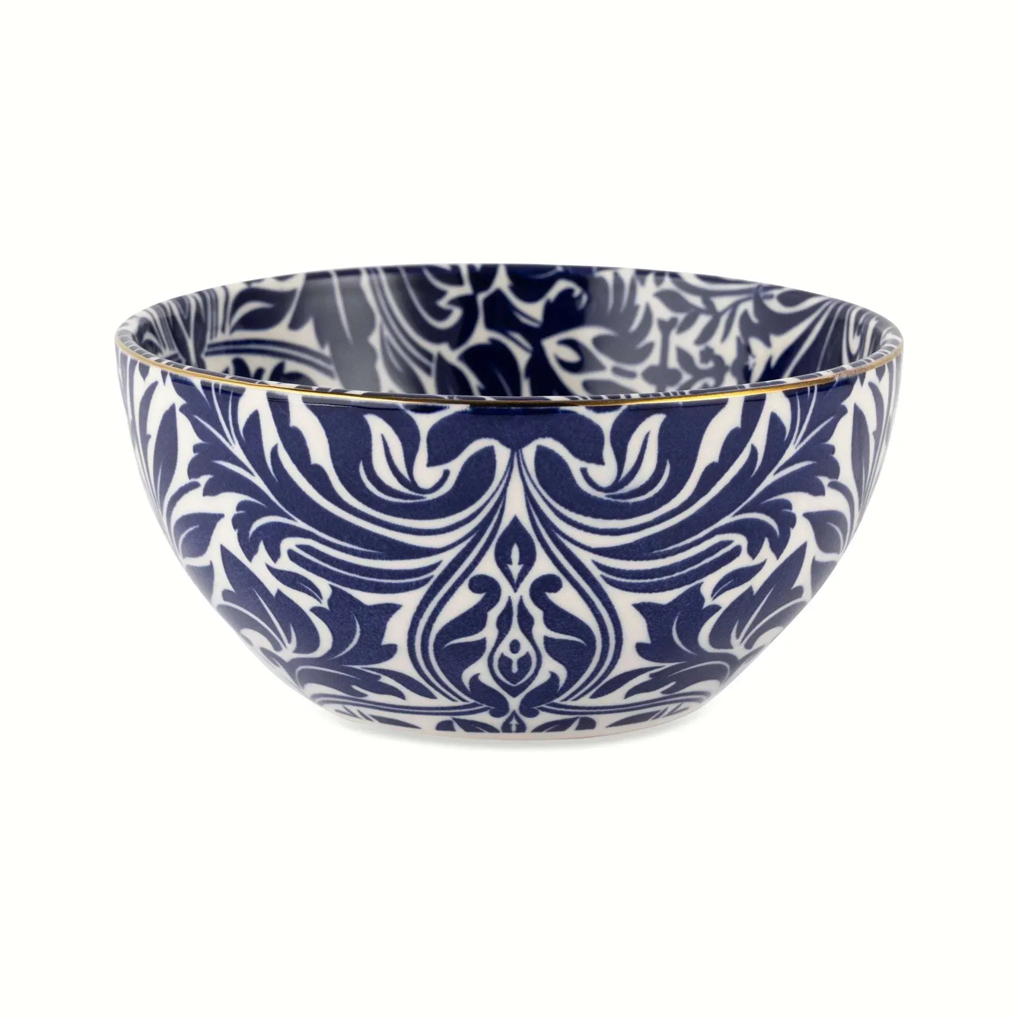 Thyme & Table Nova 12-Piece Ceramic Dinnerware Set Blue and White - Image 4