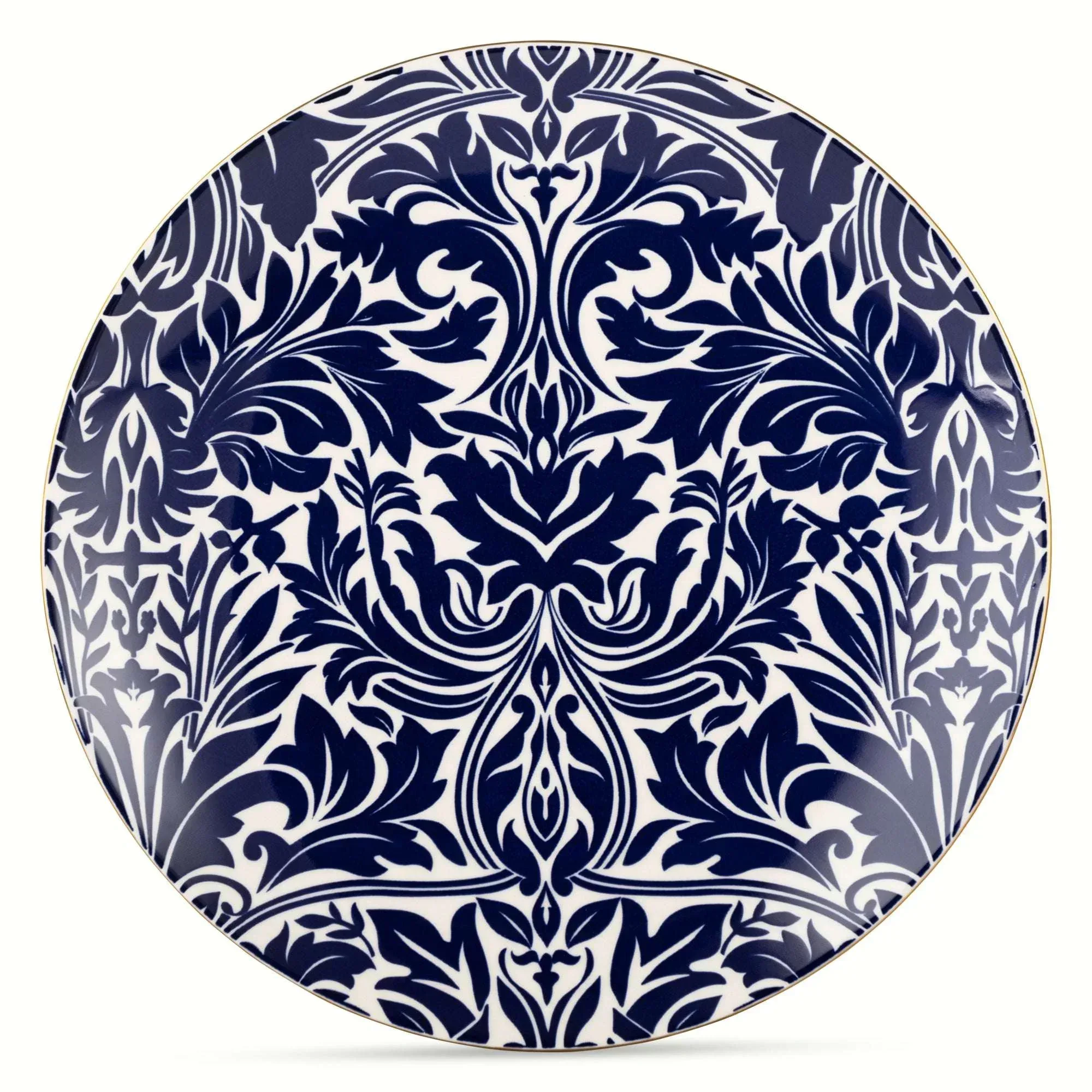 Thyme & Table Nova 12-Piece Ceramic Dinnerware Set Blue and White - Image 6