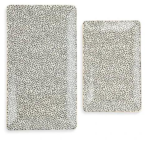 Thyme & Table r Stoneware Serve Platte2-Piece Set, Dot