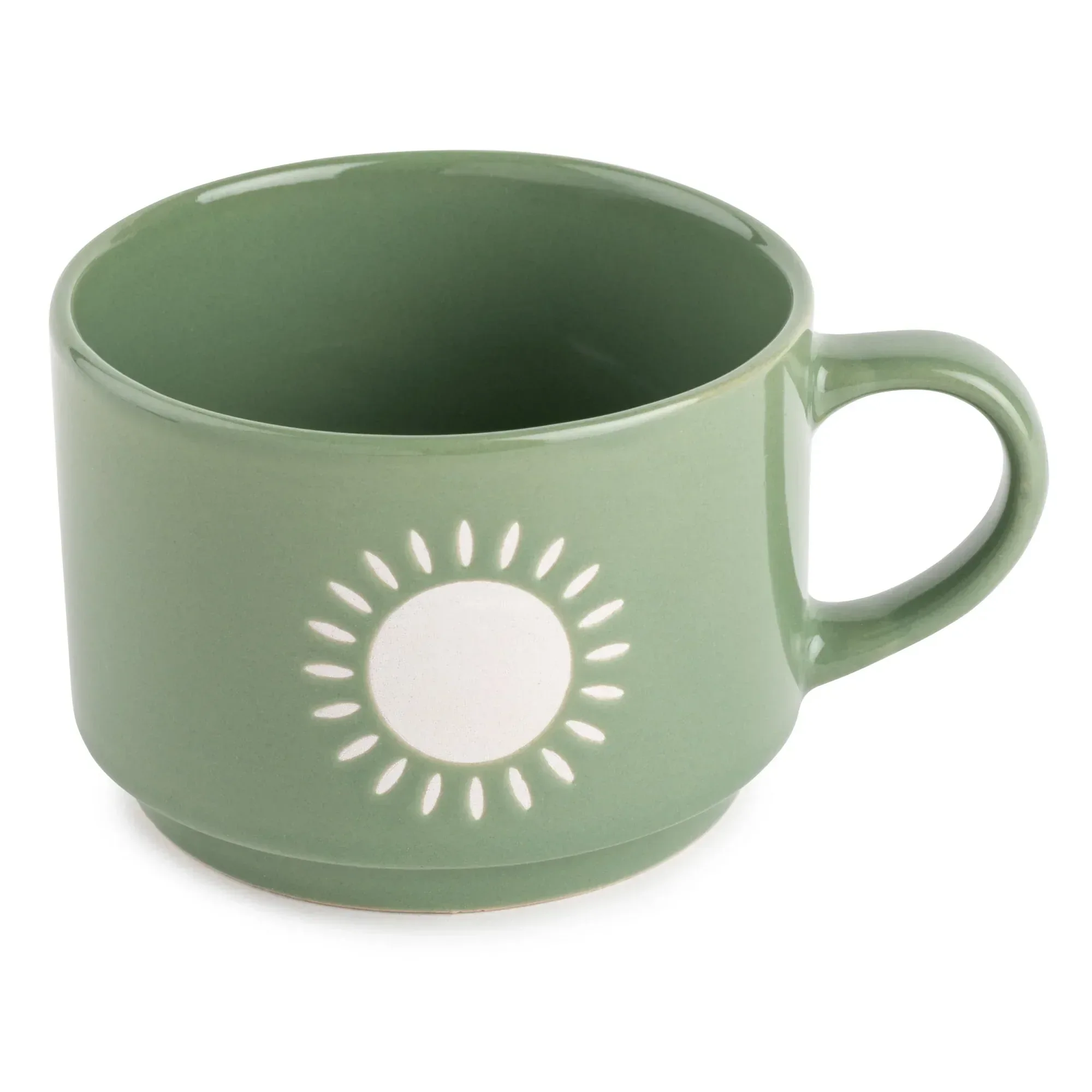 Thyme & Table Stackable Ceramic Coffee Mug, 11 fl oz, 4-Pack - Image 4