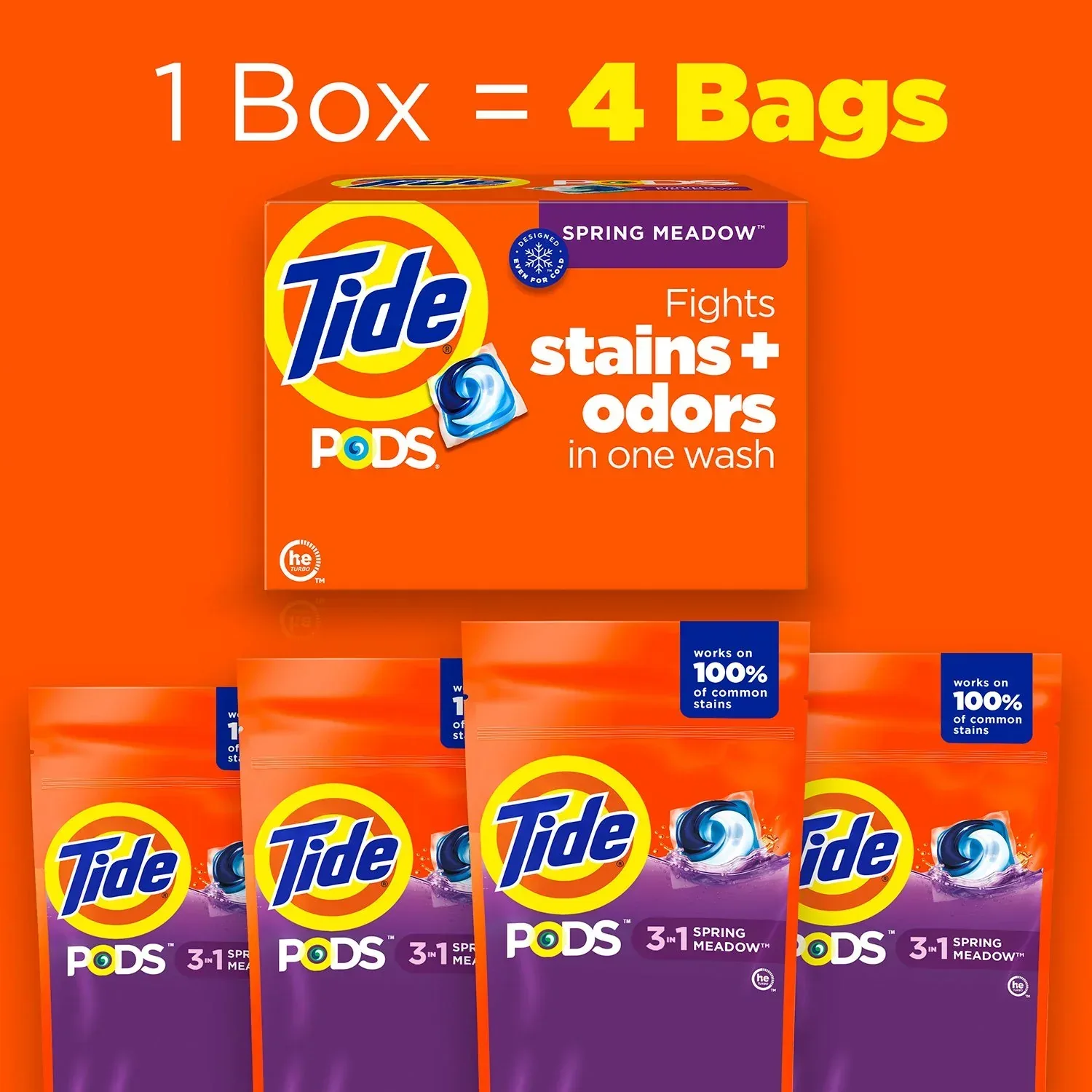 Tide PODS Laundry Detergent Pacs, Spring Meadow, 156 ct. - Image 5