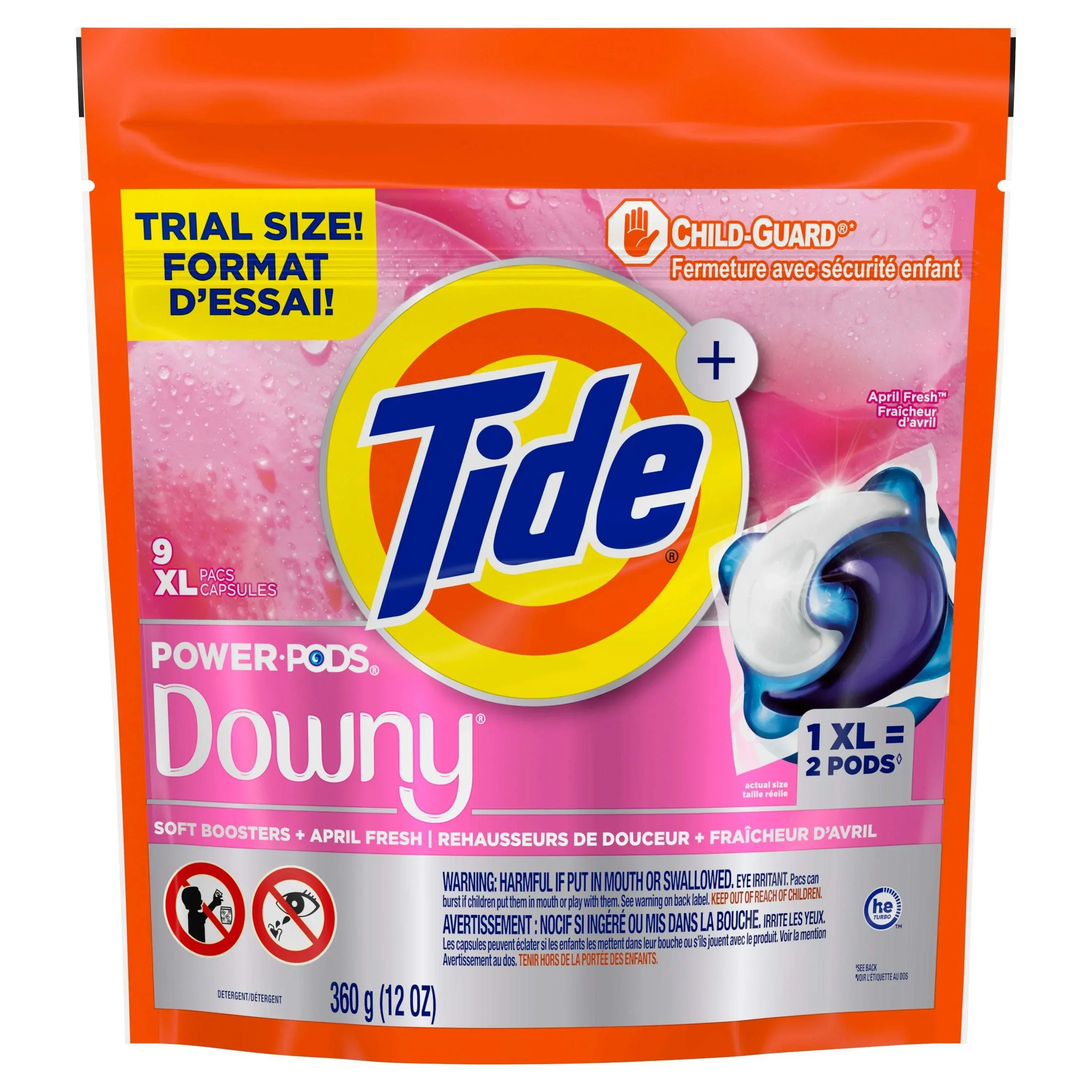Tide Power PODS with Downy Soft Boosters Laundry Detergent Pacs, April Fresh Scent, 9 Count - Image 12