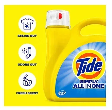 Tide Simply Liquid Laundry Detergent, Refreshing Breeze, 153 loads/200 fl. oz. - Image 3