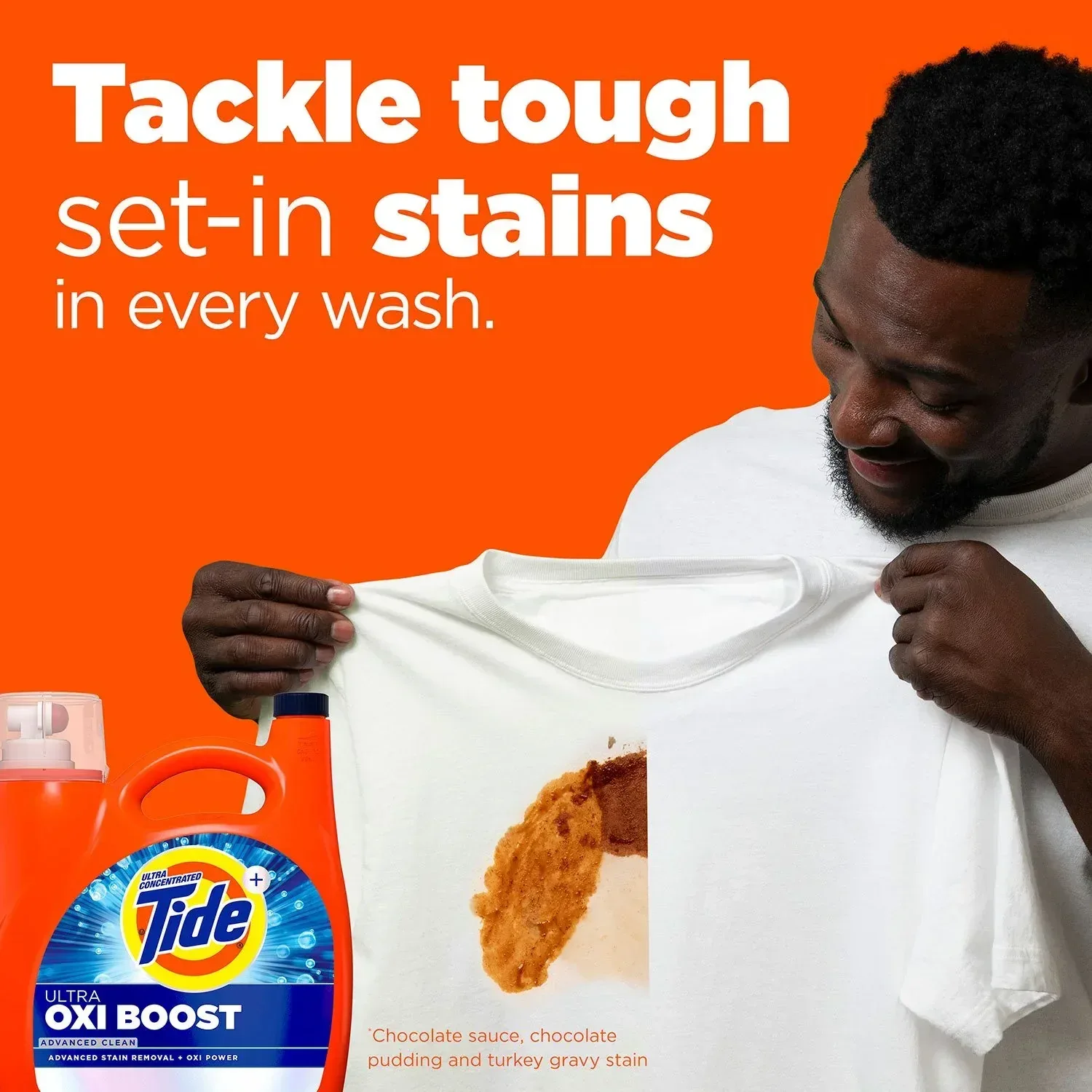 Tide Ultra Oxi Boost Liquid Laundry Detergent, 100 loads, 128 fl. oz. - Image 3