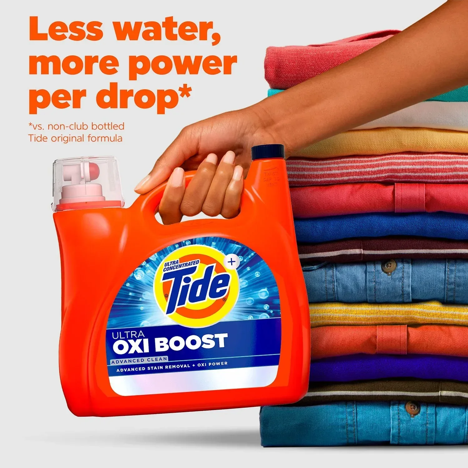 Tide Ultra Oxi Boost Liquid Laundry Detergent, 100 loads, 128 fl. oz. - Image 5