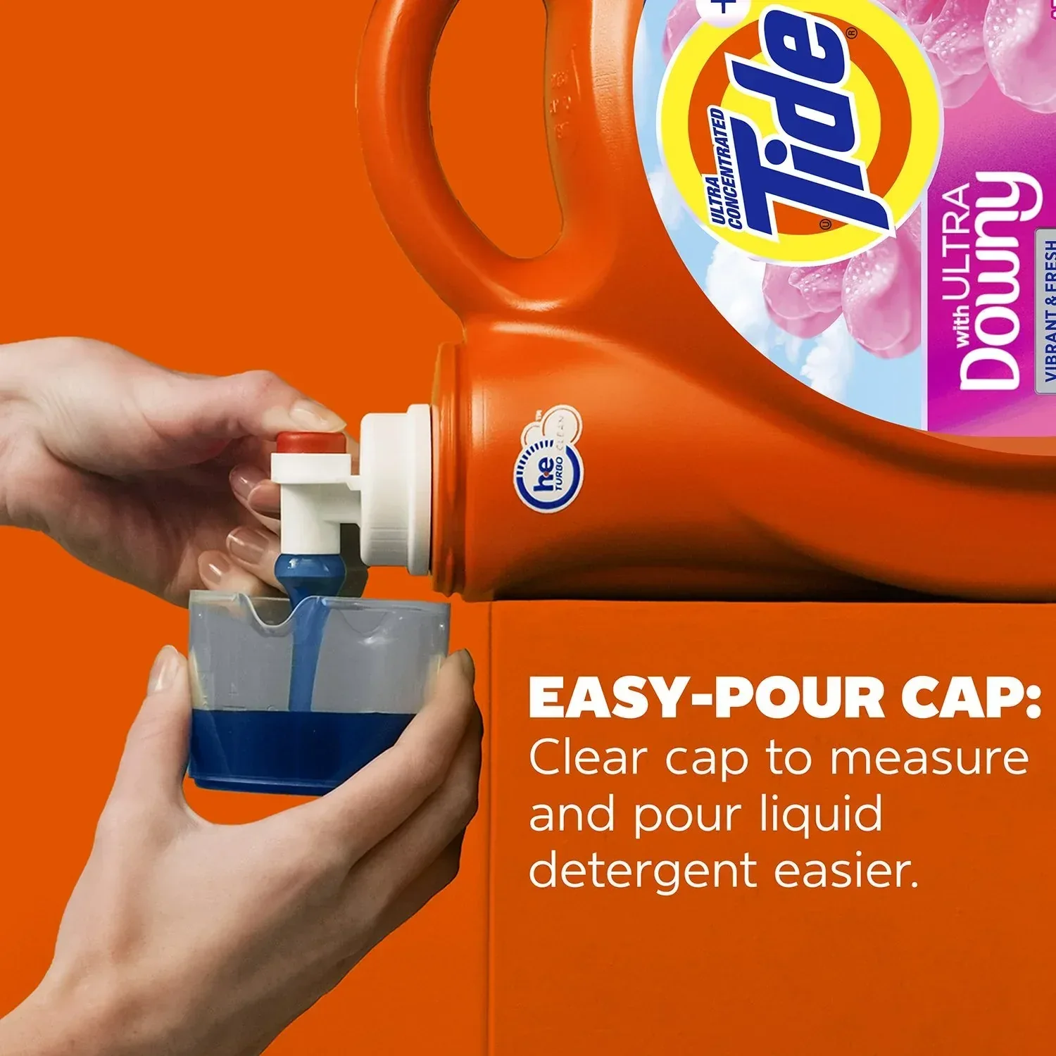 Tide with Ultra Downy Liquid Laundry Detergent, April Fresh Scent, 100 Loads, 128 fl oz - Image 4