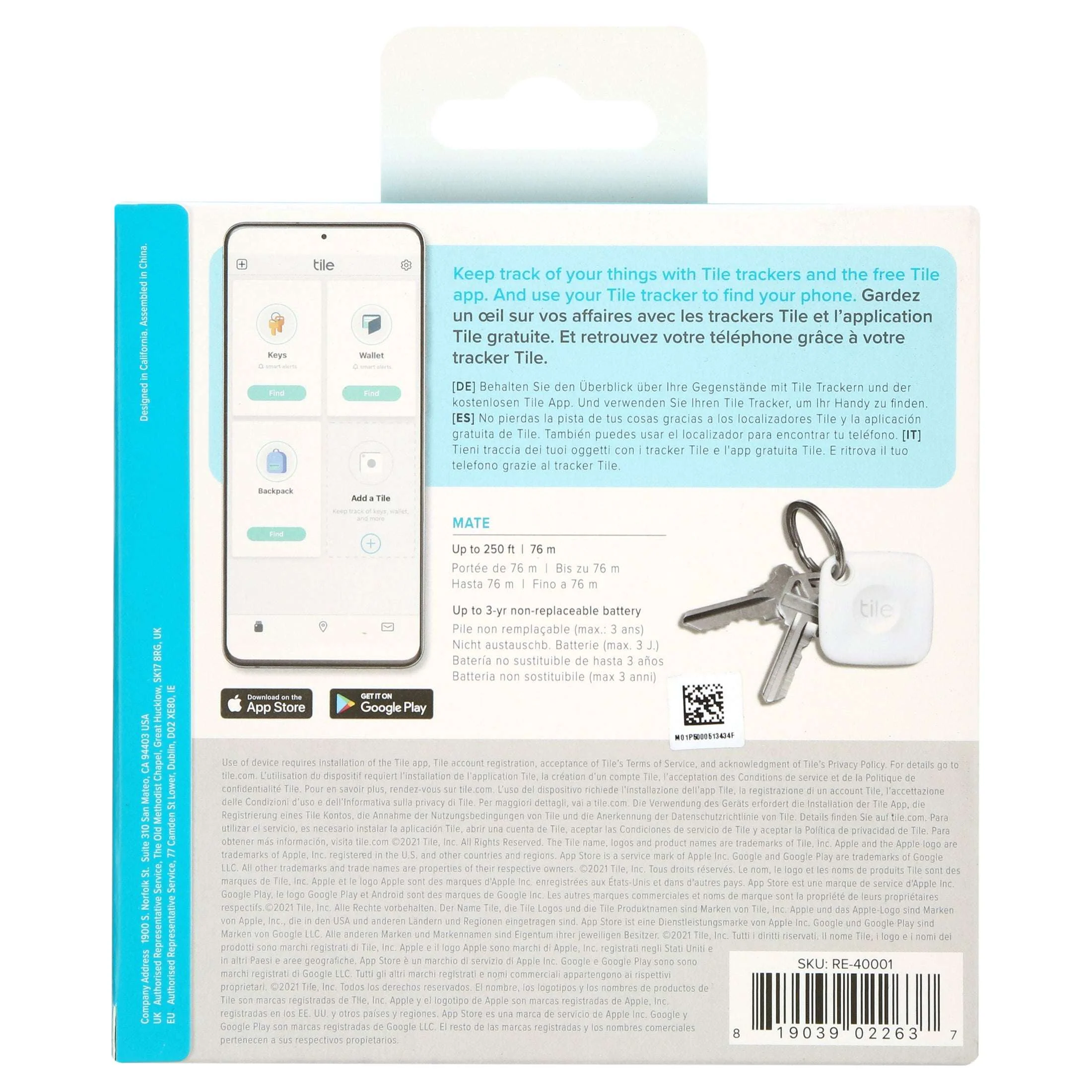 Tile Mate (2022) 1-Pack, White. Bluetooth Tracker, Keys Finder and Item Locator; Up to 250 ft. Range. - Image 13