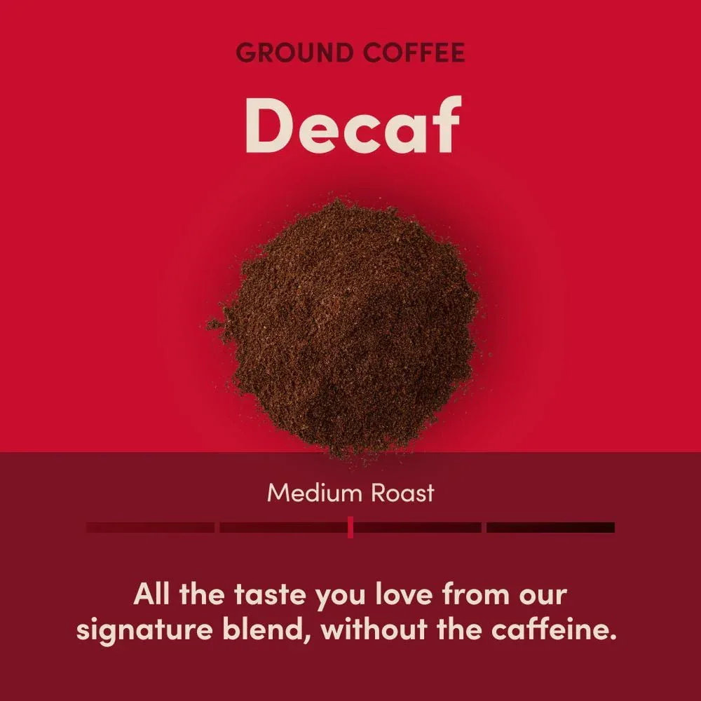 Tim Hortons Decaf Ground Coffee, 12oz Bag - Image 2