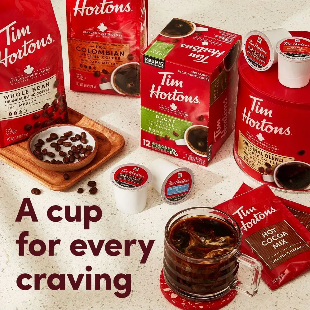 Tim Hortons French Vanilla Flavored Coffee, Medium Roast Ground Arabica, 12 oz Bag - Image 3