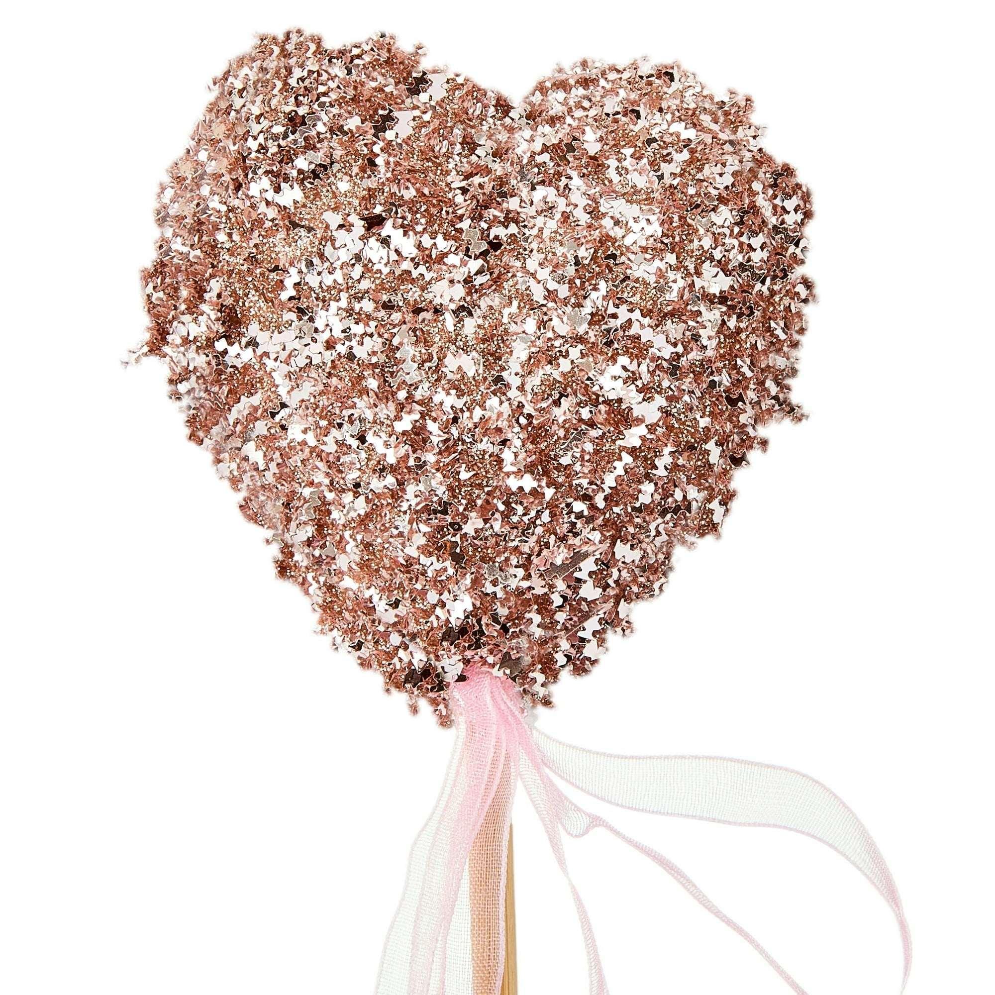 Tinsel Heart Decorative Picks, Red and Pink, 8", 4 Count Per Pack, Valentine's Day by Way To Celebrate (Pack of 2) - Image 4