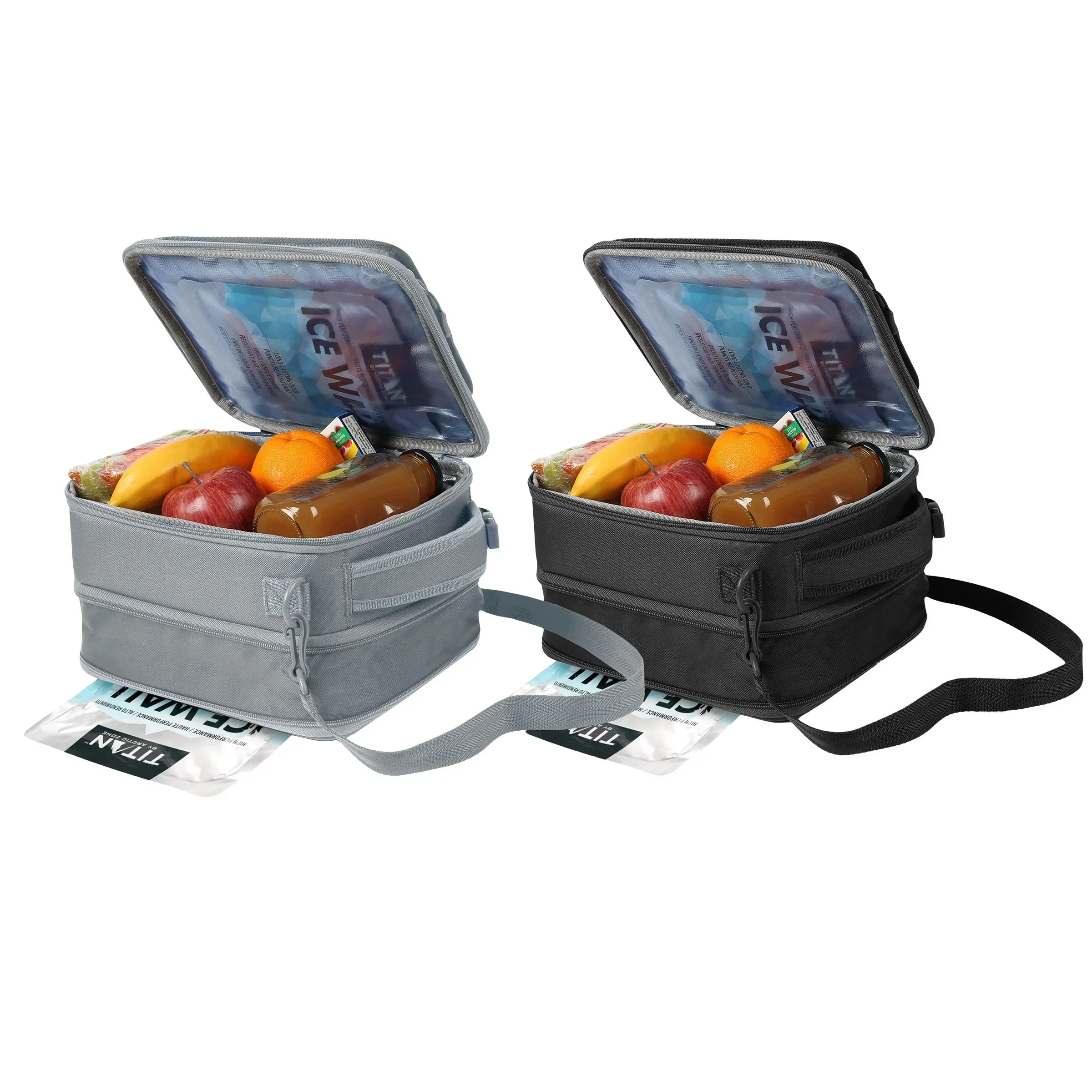 Titan Arctic Zone Fridge Cold, Crush Resistant Lunch Pack with 2 Ice Walls, 2-pack - Image 2