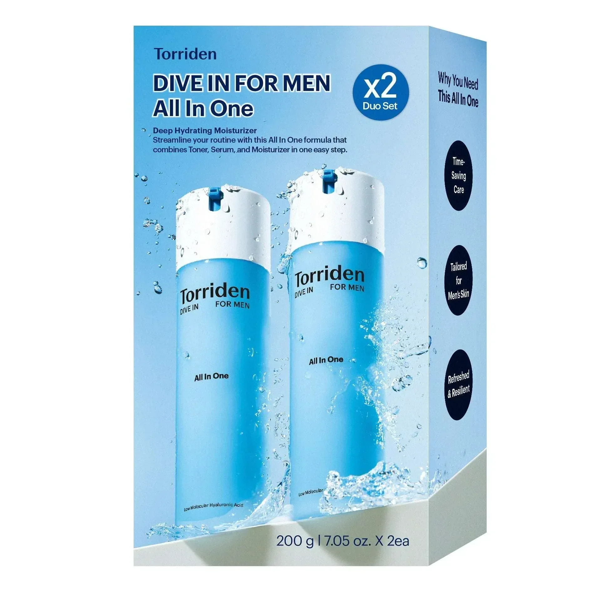 Torriden Dive In for Men All In One Moisturizer, 7.05 oz, 2-pack - Image 2