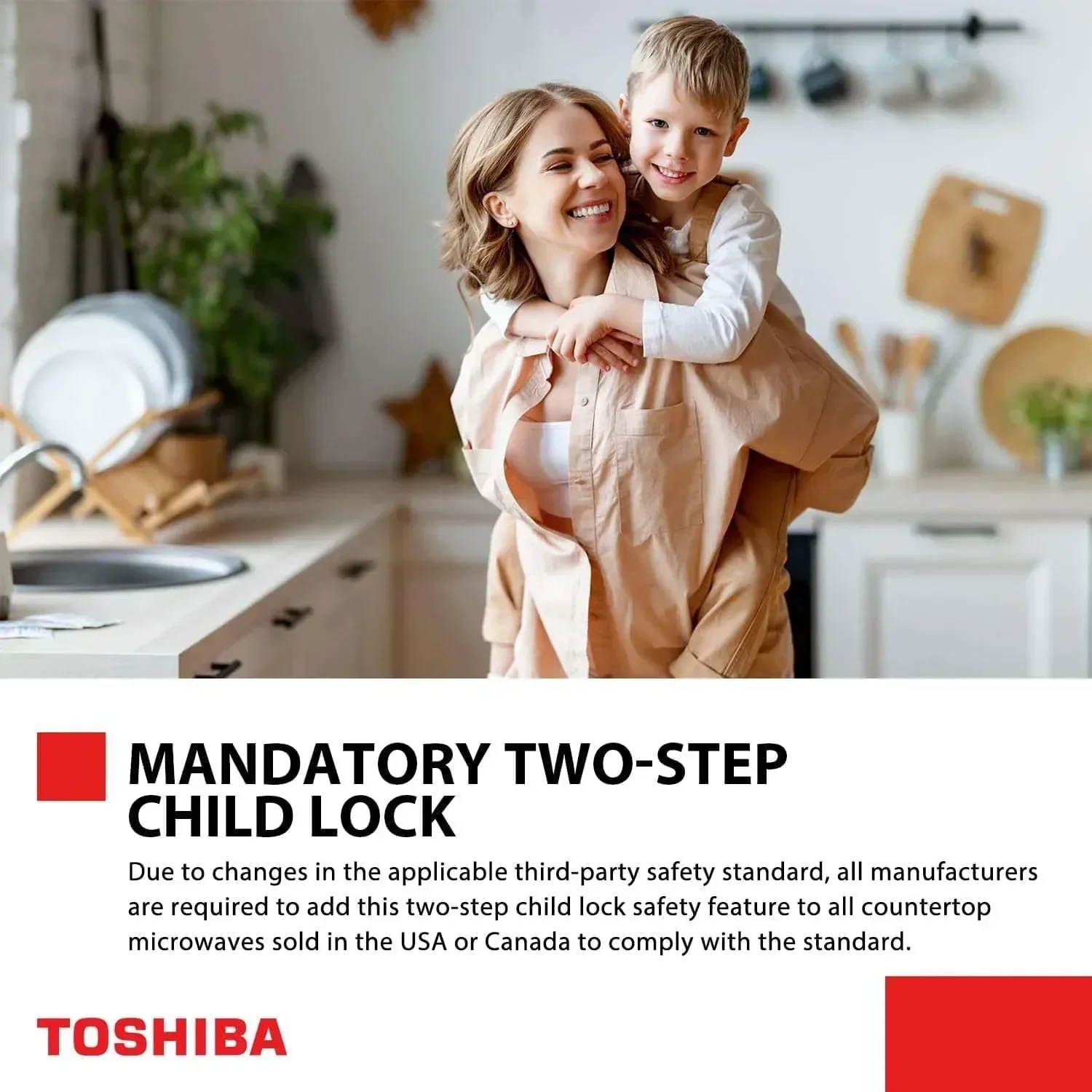 TOSHIBA 0.9 Cu Ft Microwave Oven, 6 Auto Menus, Mute Function, Child Lock, 900W, Stainless Steel - Image 2