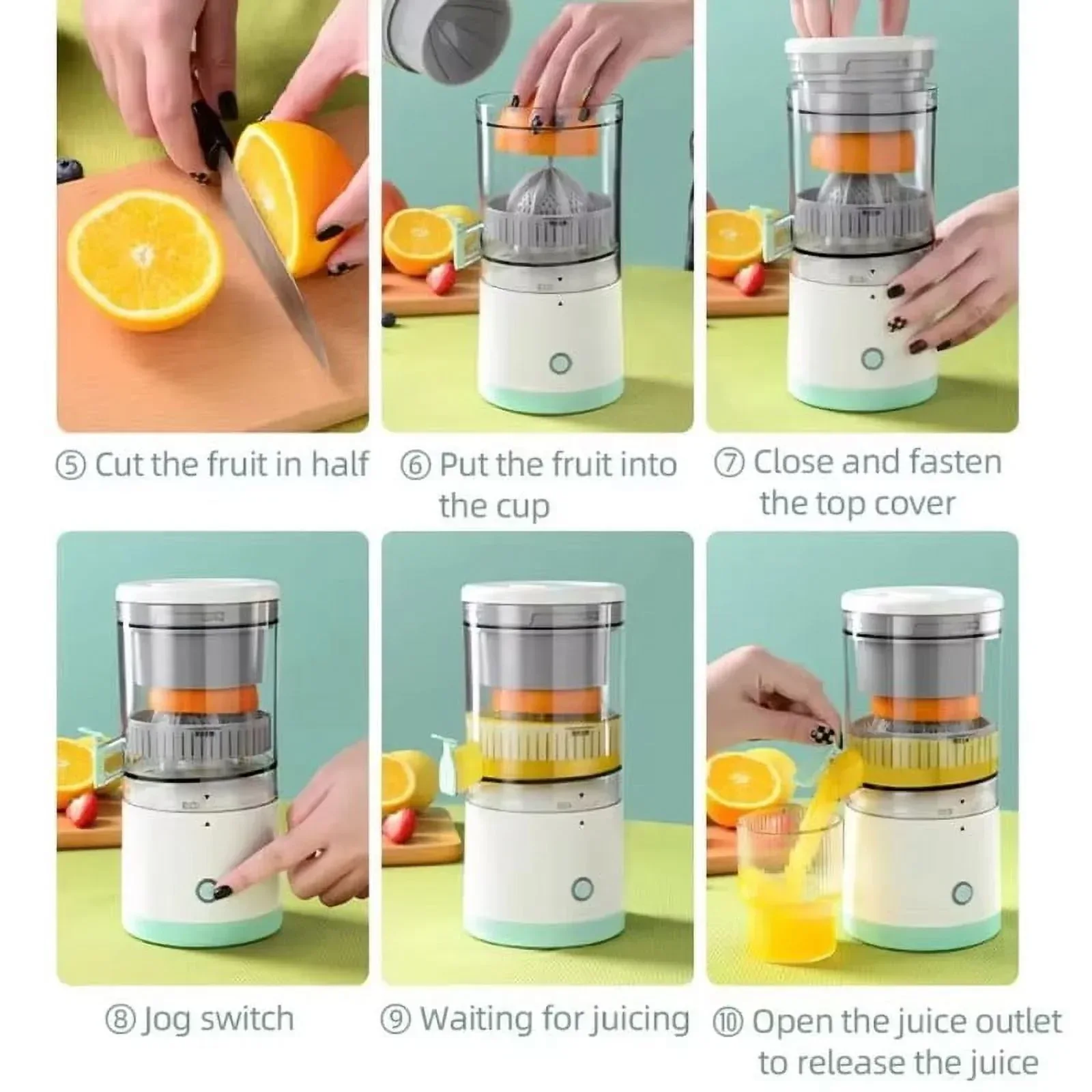 Totoro Hero Wireless Juicer Automatic Orange Lemon Juicer USB Charge Juice Separator Portable Fruit Extractor Squeezer Pressure Juicers - Image 3
